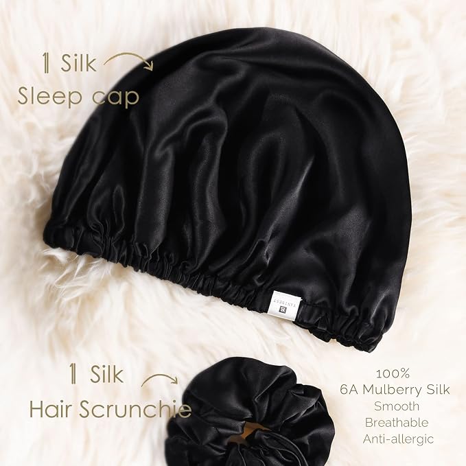 Mulberry Silk Sleep Cap Silk Bonnet for 