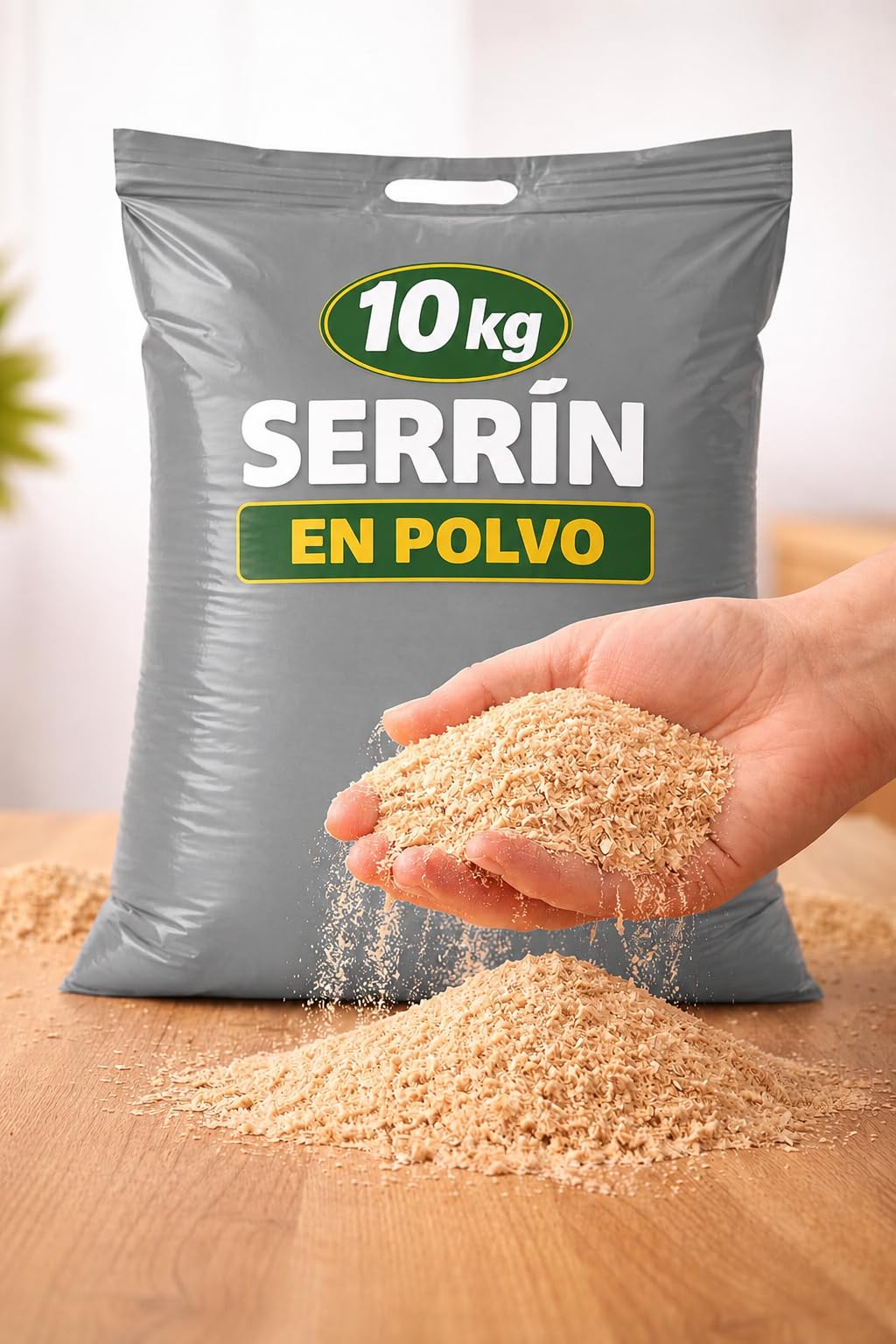 Serrín para Limpieza de Suelos y Aseo de Mascotas. (Bolsa de 10 kg)