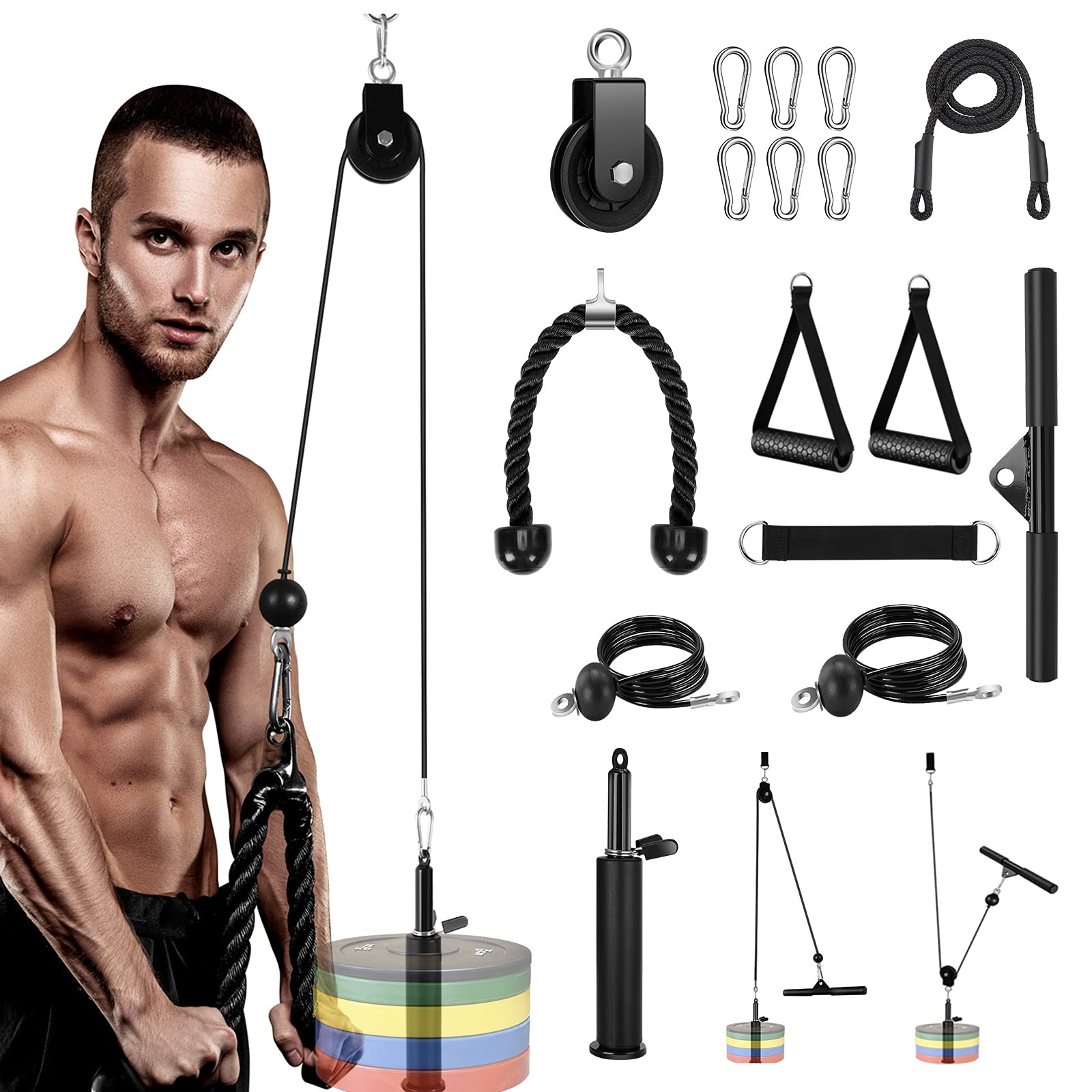 Buy Lat Pulldown Attachment, Cable Machine Attachments for Gym, Home