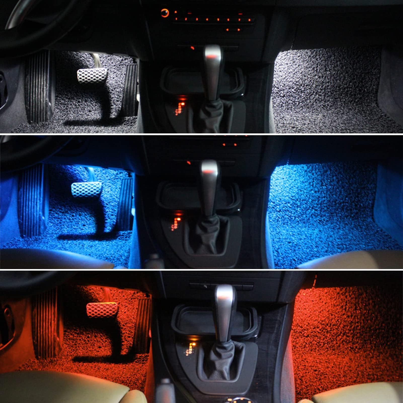 TTCR-II Compatible con Iluminación LED para pies BMW 1 2 3 4 5 7 X1 X3 X4 | F01 F10 F20 F22 F25 F26 F30 F32 F48 Luces LED para del Espacio para los Pies Car Atmosphere Light