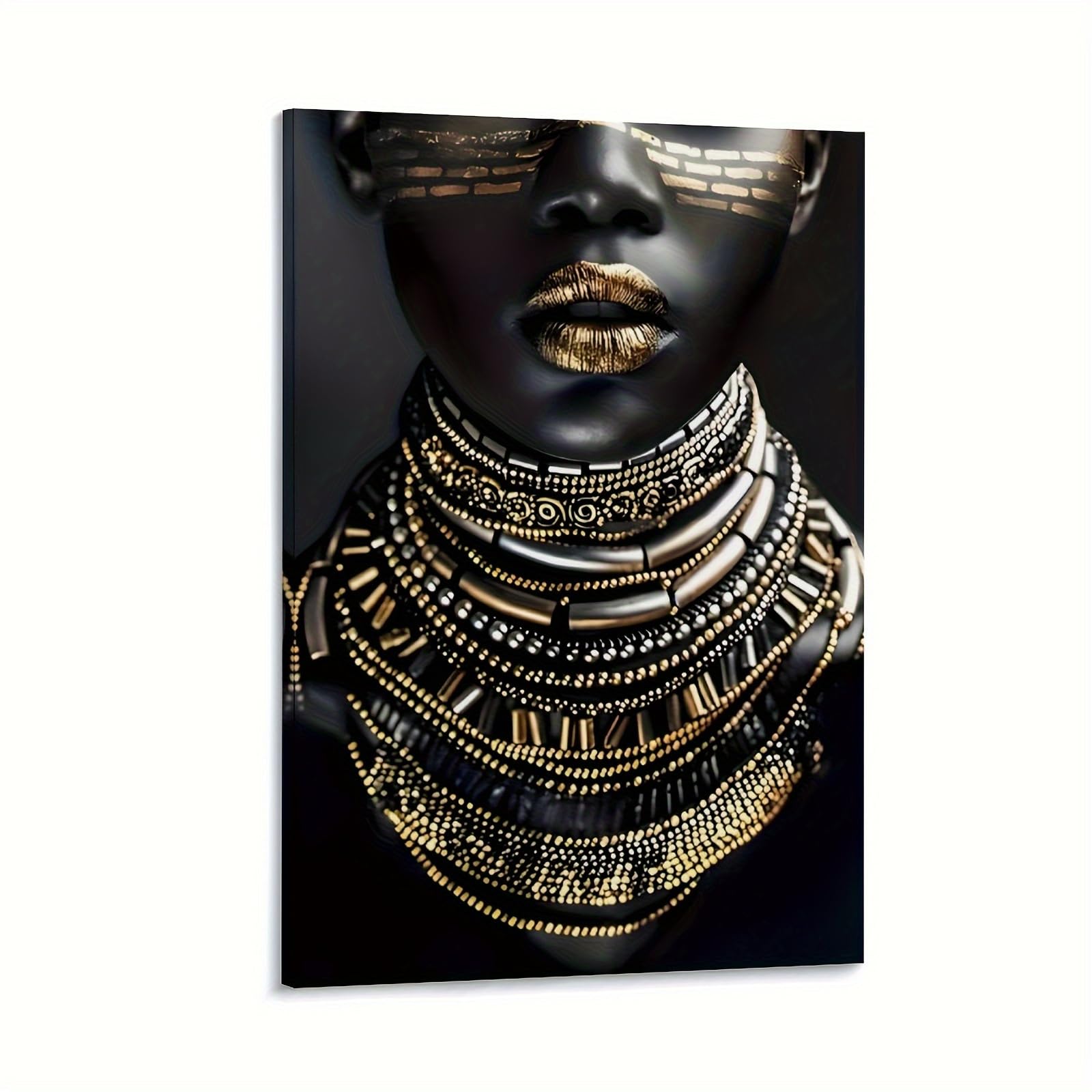 SPXLUCAU Modern Design Living Room, Bedroom, Office, or Hallway Modern Abstract African Women'S Portrait(60x80cm/No frame)