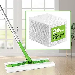20 panos descartáveis de varredura a seco, refis de almofadas de esfregão para esfregar e limpar o chão