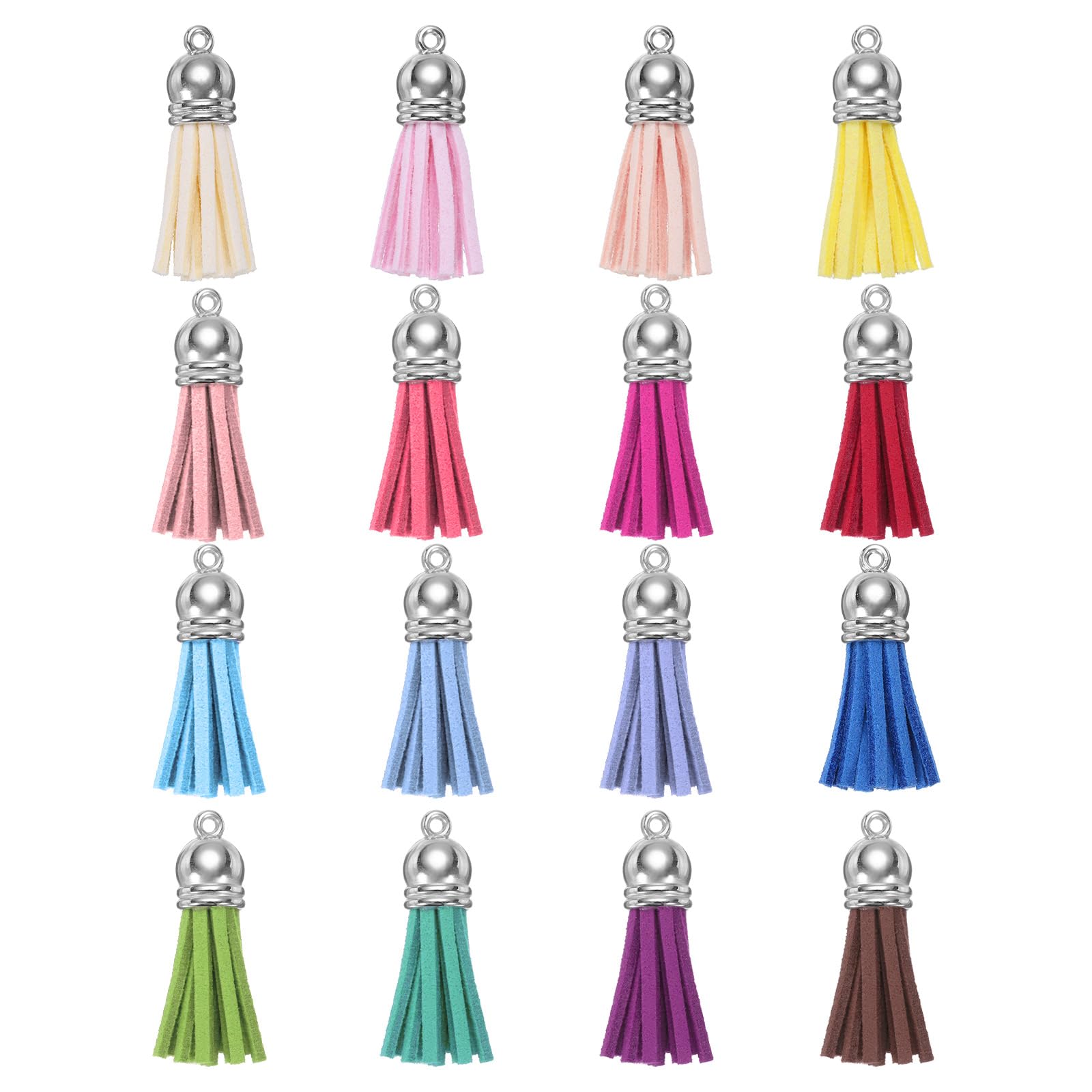 Borlas de cuero a granel para llaveros colgantes de colores y fabricación de joyas diy