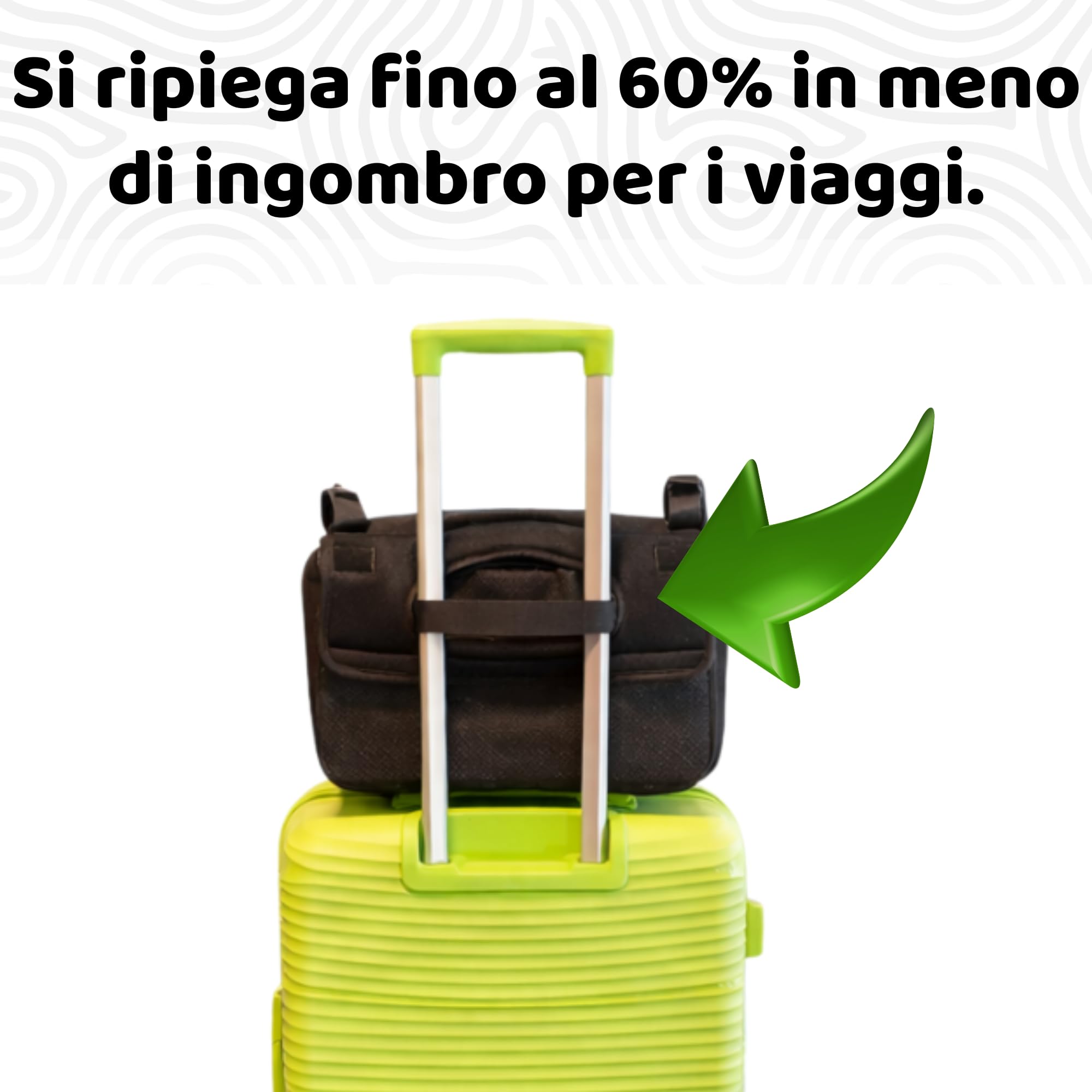 BubbleBum Teleport, rialzo per auto con schienale scoperto, telescopico portatile, ideale per l'uso quotidiano e pieghevole per viaggi, certificato R129, altezza da 125 cm a 150 cm, nero