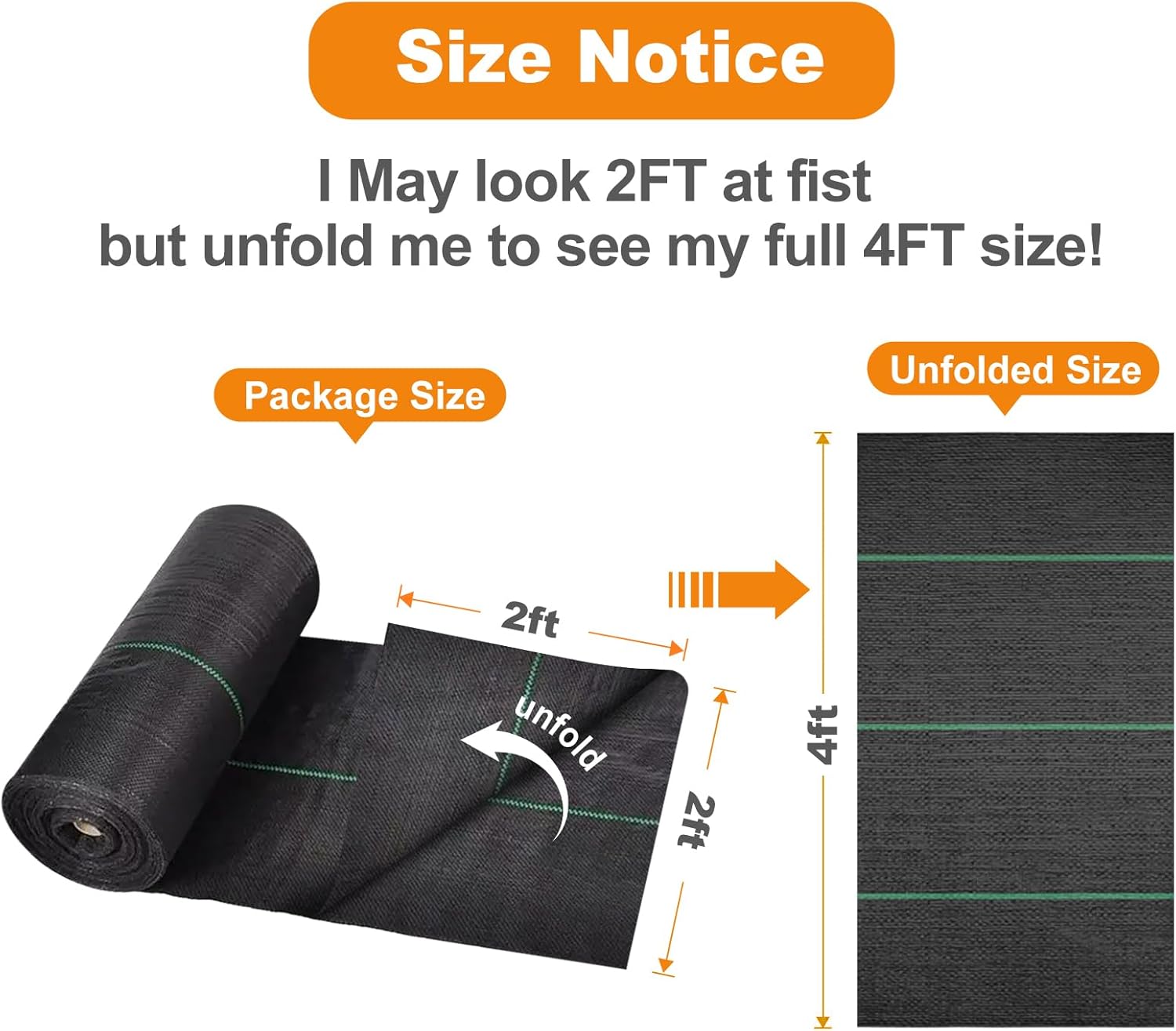 AMAGABELI GARDEN & HOME 4ft x 300ft Weed Barrier Landscape Fabric 3.2oz Garden Cloth Heavy Duty Weed Control Blocker Mat Gardening Ground Cover Non Woven Geotextile Block Fabric Driveway Underlayment