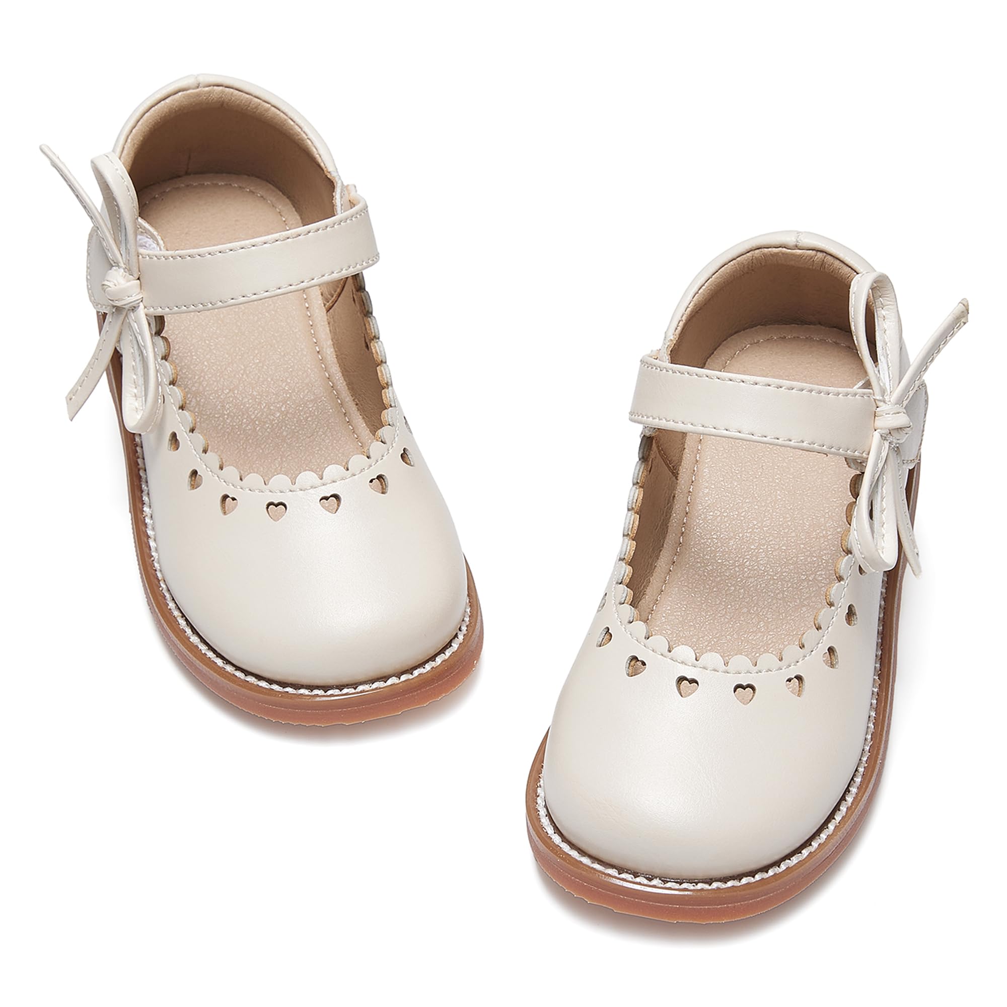 GINFIVE Toddler Girls Mary Jane School Oxford Dress Flat Shoes for Wedding