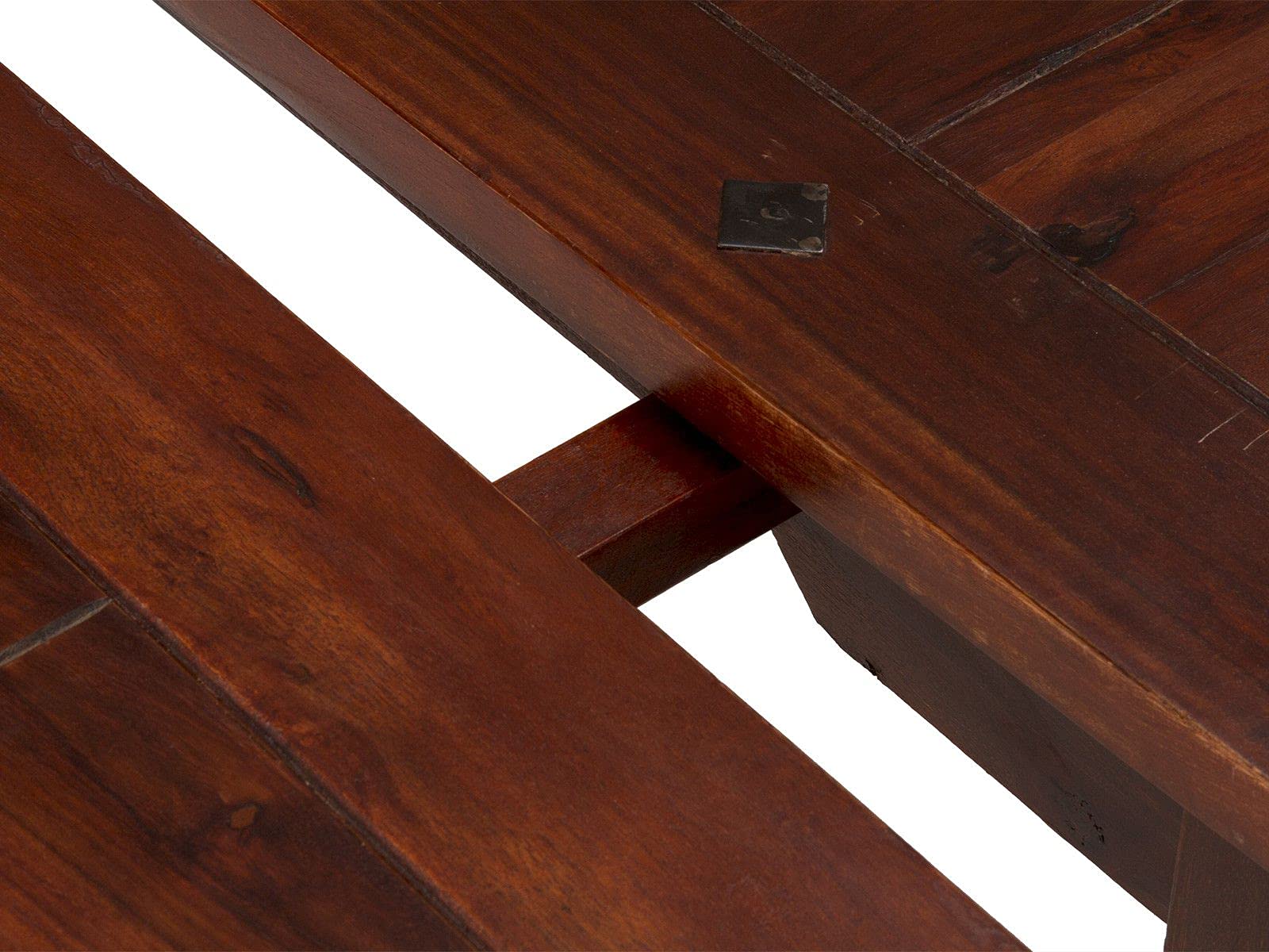Woodkings Ansteckplatte Texas aus massiver Akazie – Tischverlängerung rechteckig mit verstellbaren Holmen – 40 x 90 cml