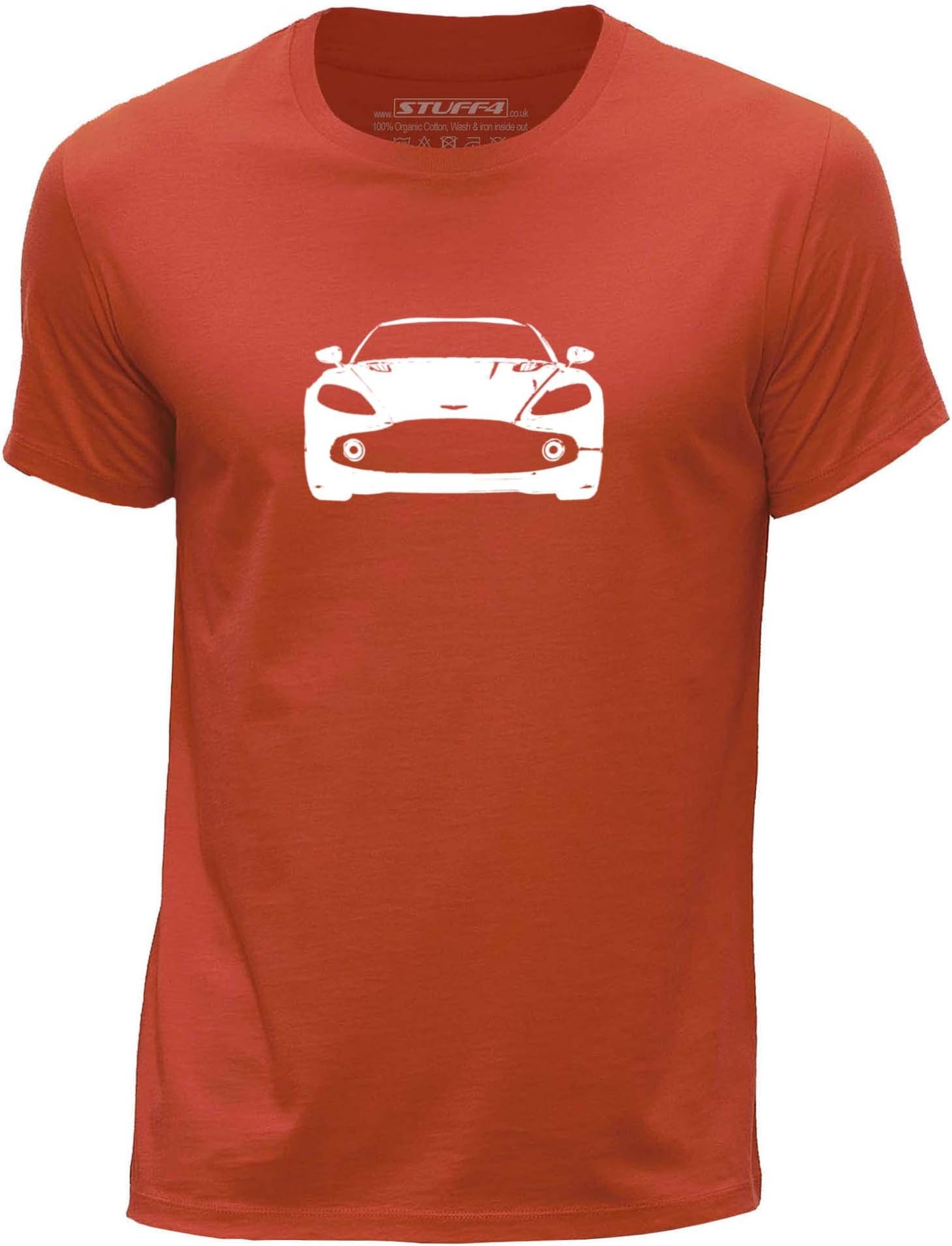 Stuff4 Men's T-Shirt/Stencil Car Art/Vanquish Zagato/Round Neck Casual Short Sleeve 100% Organic Cotton
