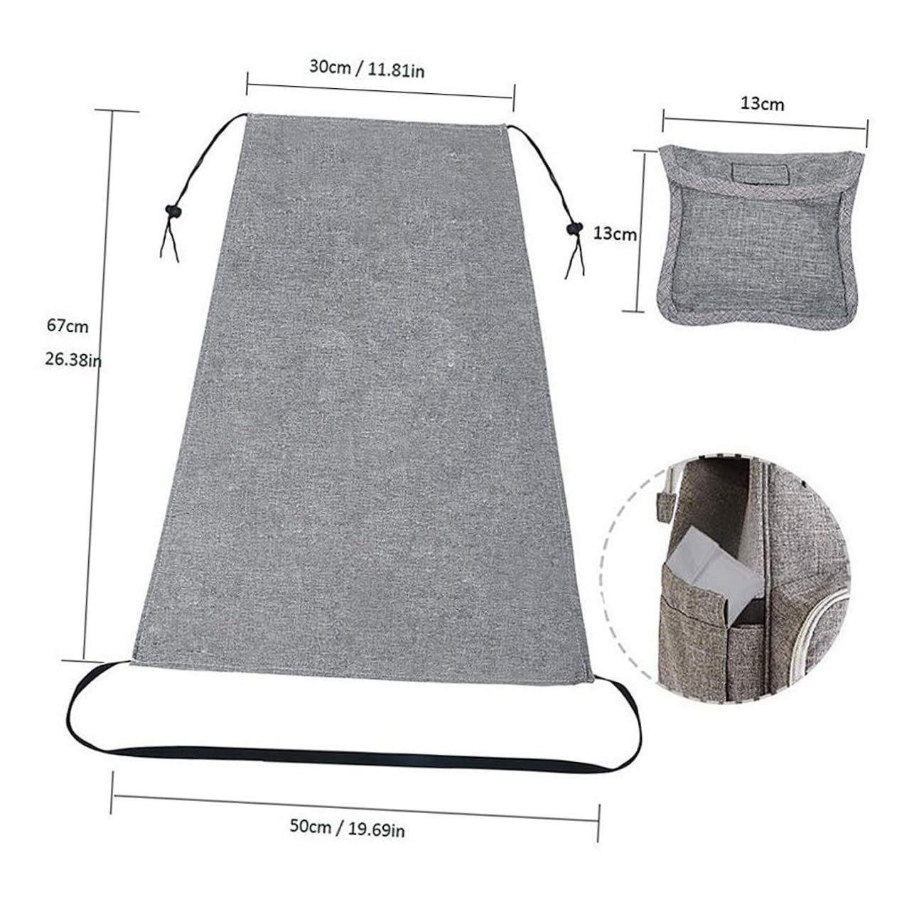 Hohopeti Stroller Sunshade Light Grey Universal Fit Baby Stroller Sun Cover Uv Protection Easy to Carry for Outdoor Activities