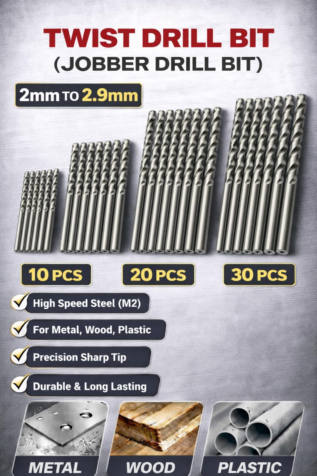 HSS Drill Bit Set - 30 Pieces, 1.5mm -17 HSS Drill Bit Set - 30 Pieces, 1.5mm -17