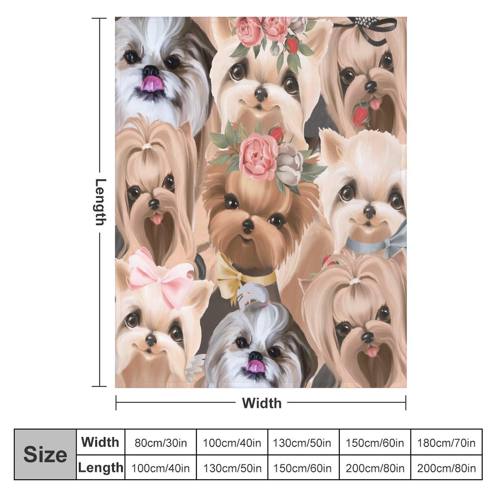 Bedblk Manta De Yorkshire Terrier En 3d, Manta De Forro Pola | Envío Gratis