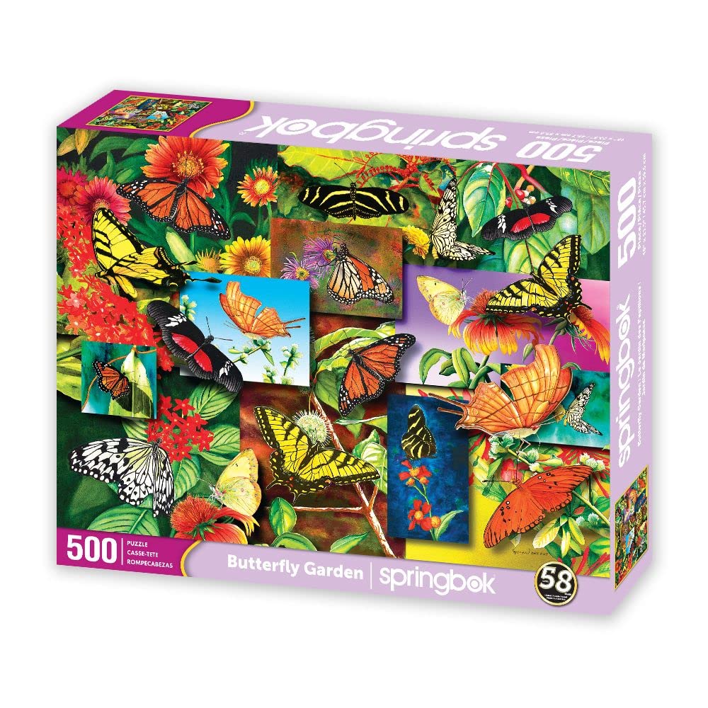 Springbok's 500 Piece Jigsaw Puzzle Butterfly Garden - Made in USA