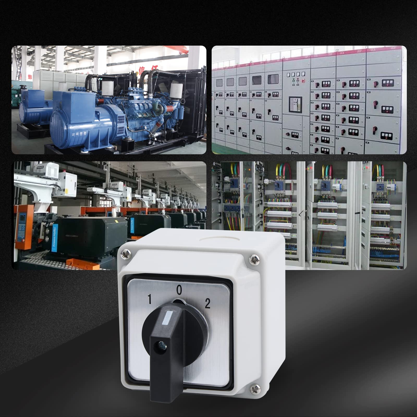 APIELE Boîte LW26/2 Interrupteur rotatif 20 A 3 positions 8 terminaux 440 V 3 phases
