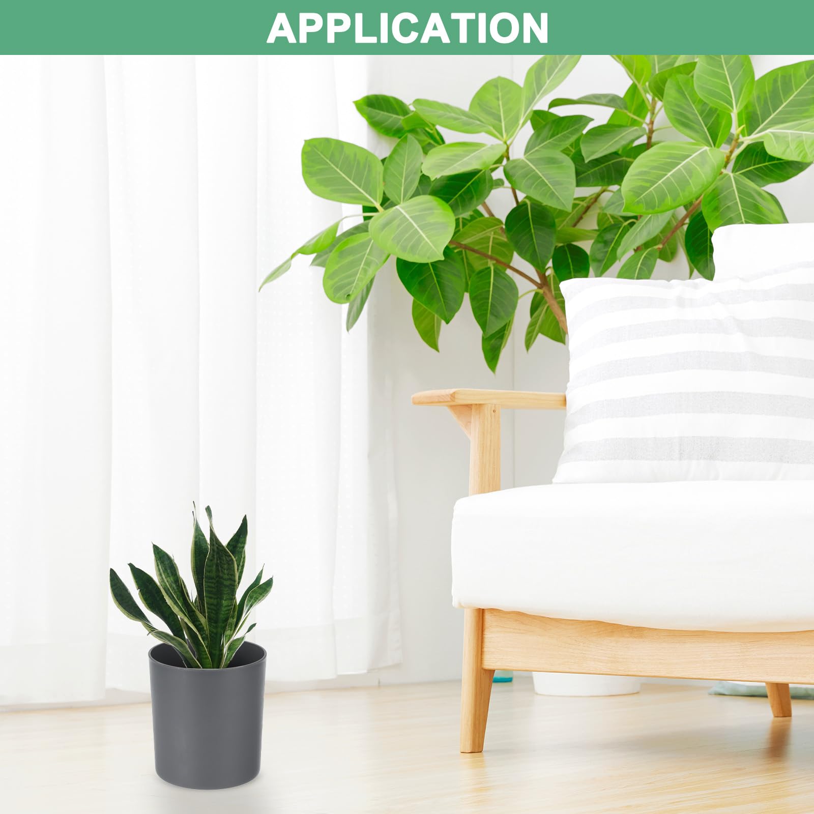 M METERXITY 2-Pack Plastic Plant Pots - Image 4