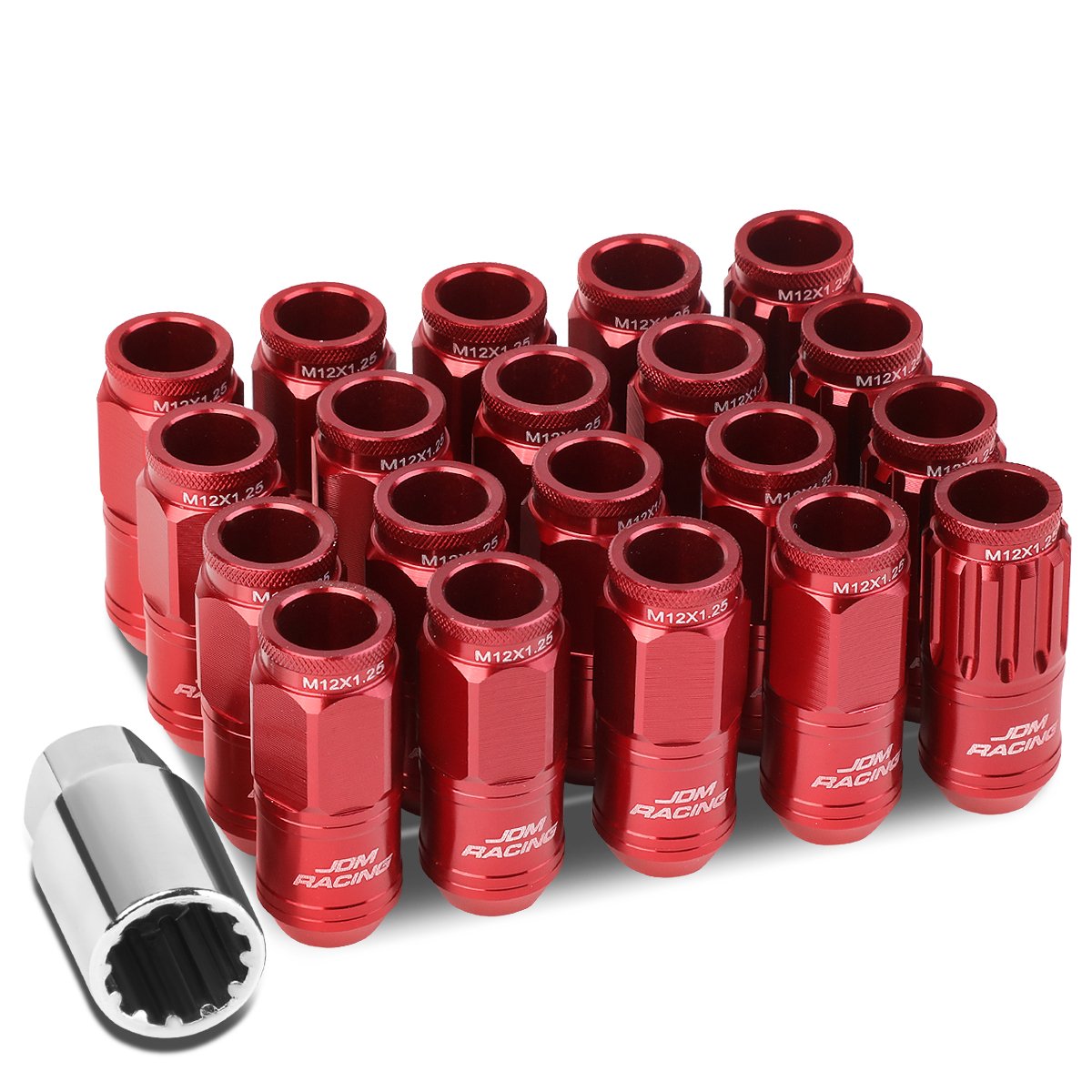 Amazon.com: DNA Motoring LN-ZTL-9015-125-RD 16Pcs M12 x 1.25 21mm