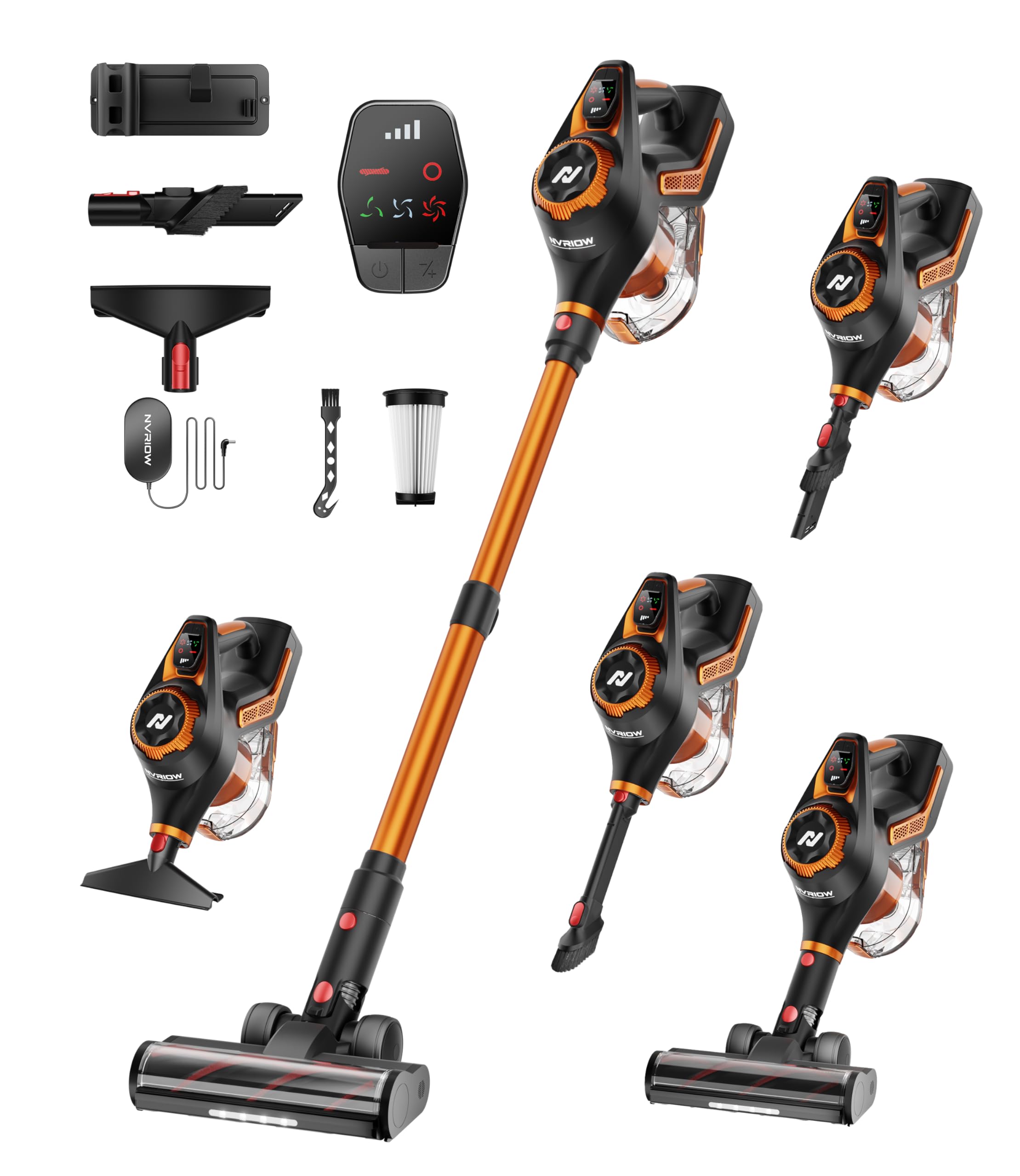 Cordless Vacuum Cleaner for Home 45Kpa Stick Vacuum Max 80mins Runtime 1 5L Dust Cup Rechargeable Lightweight Handheld