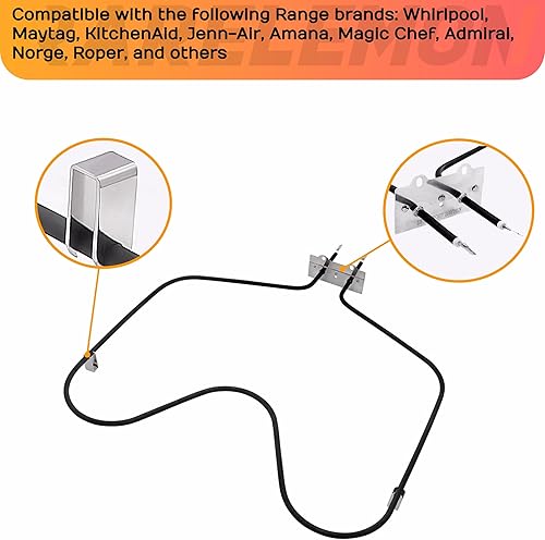 Miniatura 3 de 9758519, AP6019197, PS11752501, W10308477, 3195067, 8053713, 814432 horno broil elemento sustituye WPW10308477, WPW10308477VP