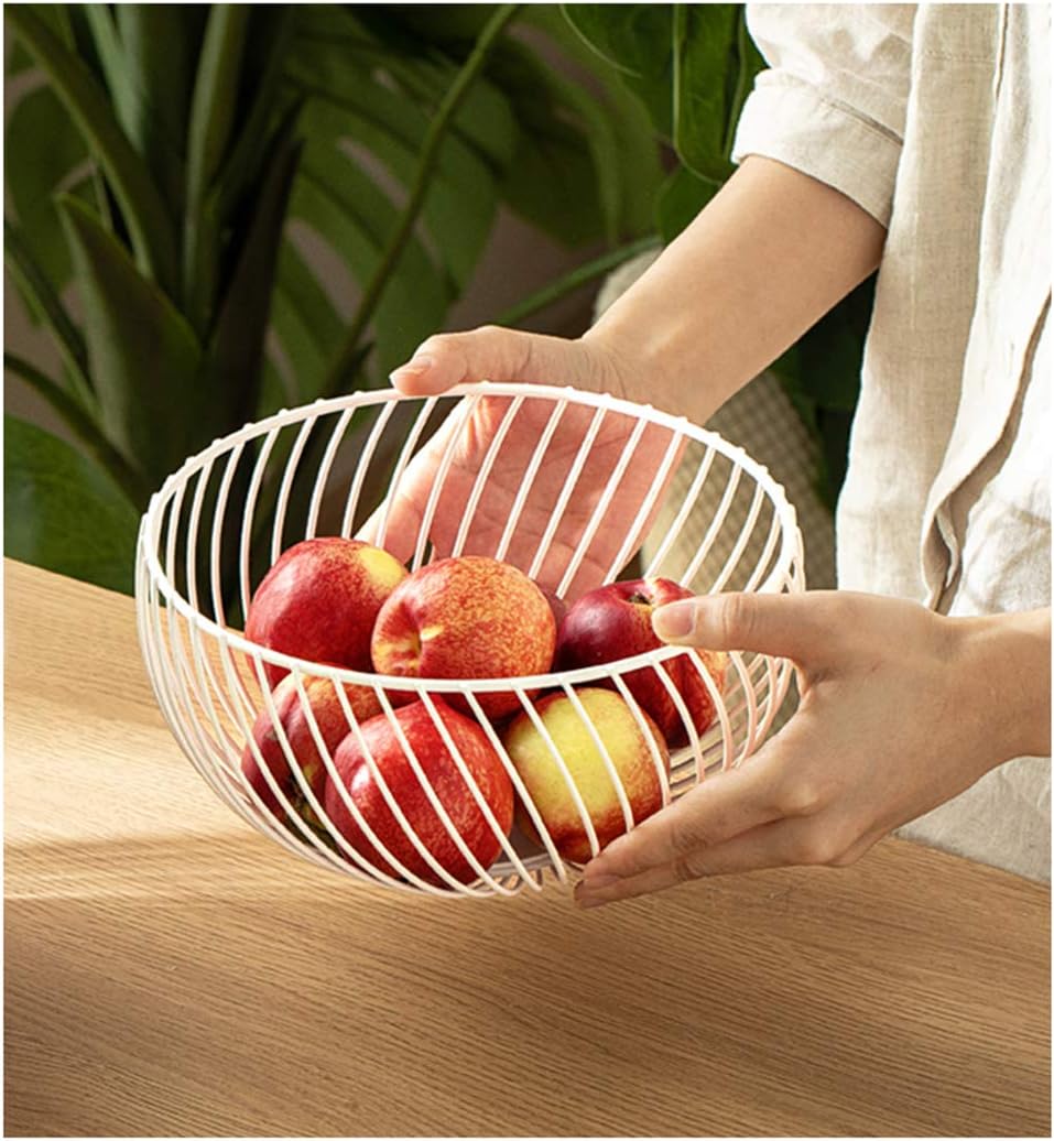 [Ptor] フルーツバスケット 鉄メッシュ編み フルーツボウル モダンな果物かご フルーツカゴ フルーツホルダー 小物入れ 皿 収納かご 果物収納 かご ボール