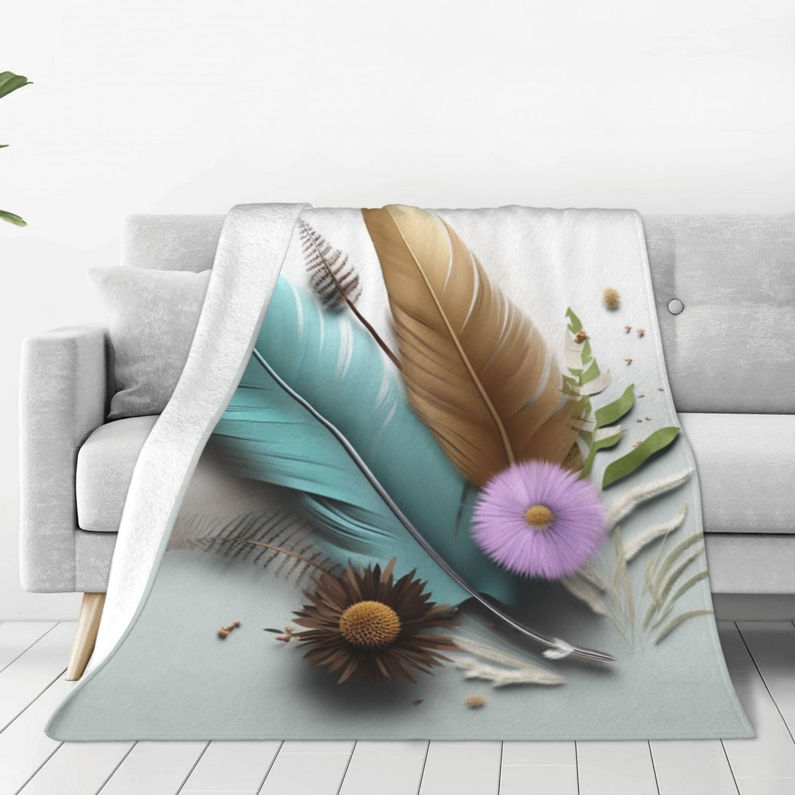 Couverture en flanelle jeté en peluche chaude toutes saisons