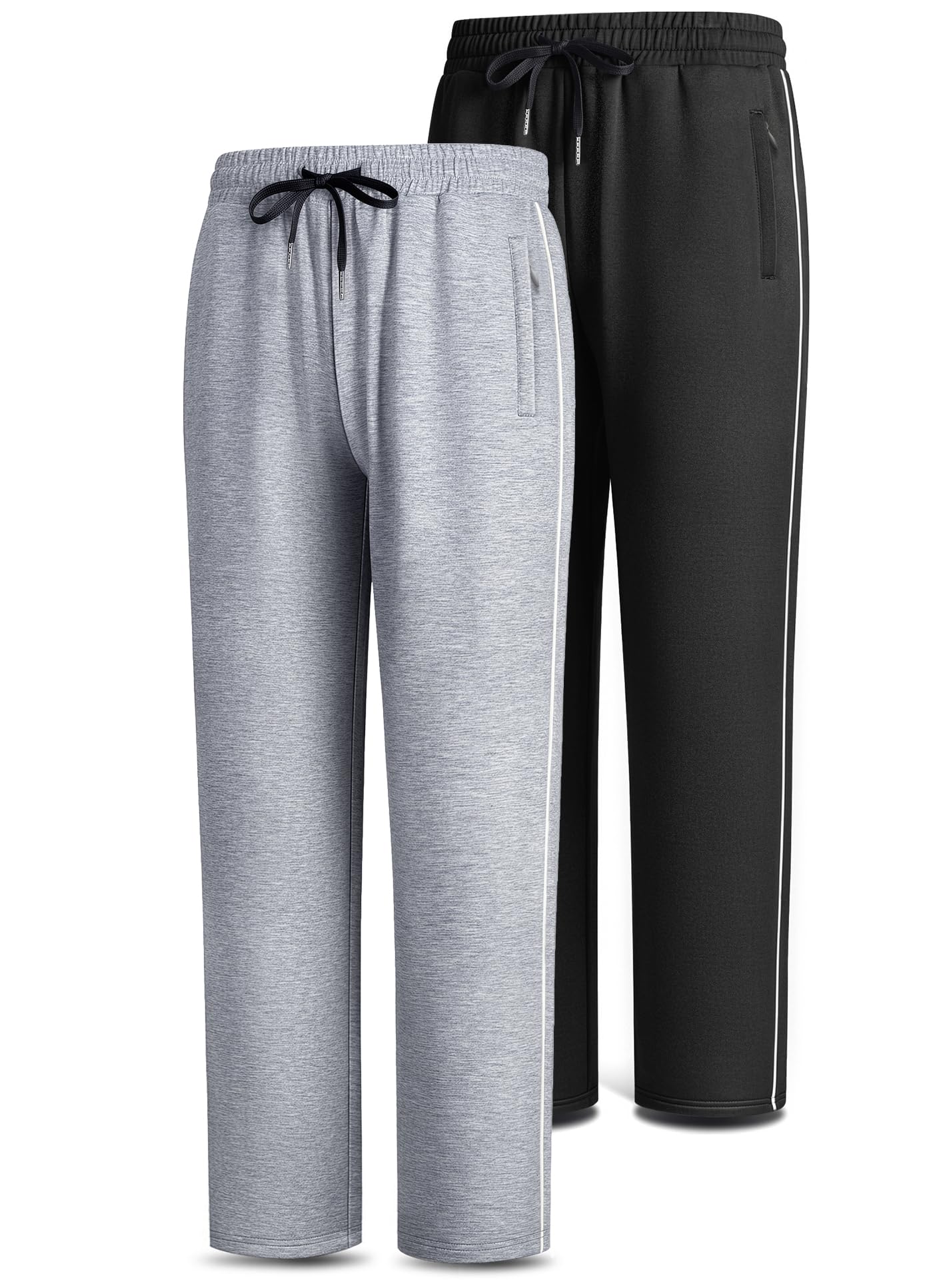 BULLIANT Jogginghose Herren 2er, Schlupfhose mit Reißverschlusstaschen | Herren Jogger Jogginghose Freizeit- und Trainingshose