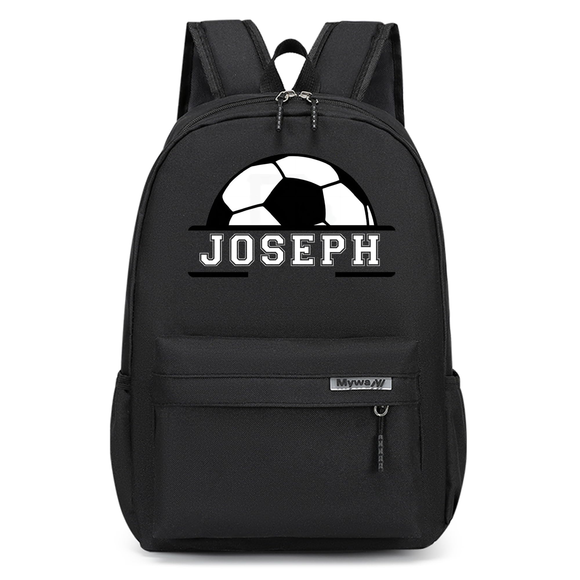 Idiyfun Custom Backpack for Girls Boys with Name Design, Personalized Soccer Backpack Lightweight for Camping Travel, Back To School Shoulder Bookbags