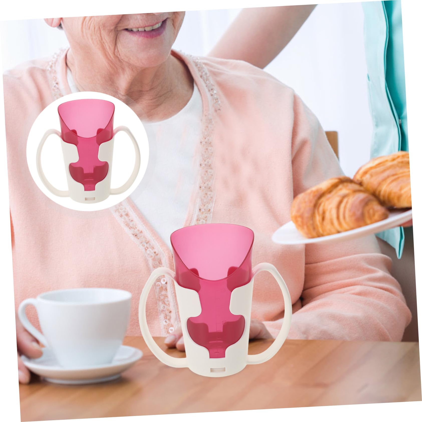 MAGICLULU 5 Piezas Taza de Cuidado de Ancianos Taza de alimentación para discapacitados Tazas de Entrenamiento para Adultos Taza de Bebida Vasos Taza para Beber Taza del Paciente
