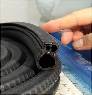 Nirananda 6M Black Rubber Car Auto Door Trunk Lip Edge Seal Trim Protector Strip Universal