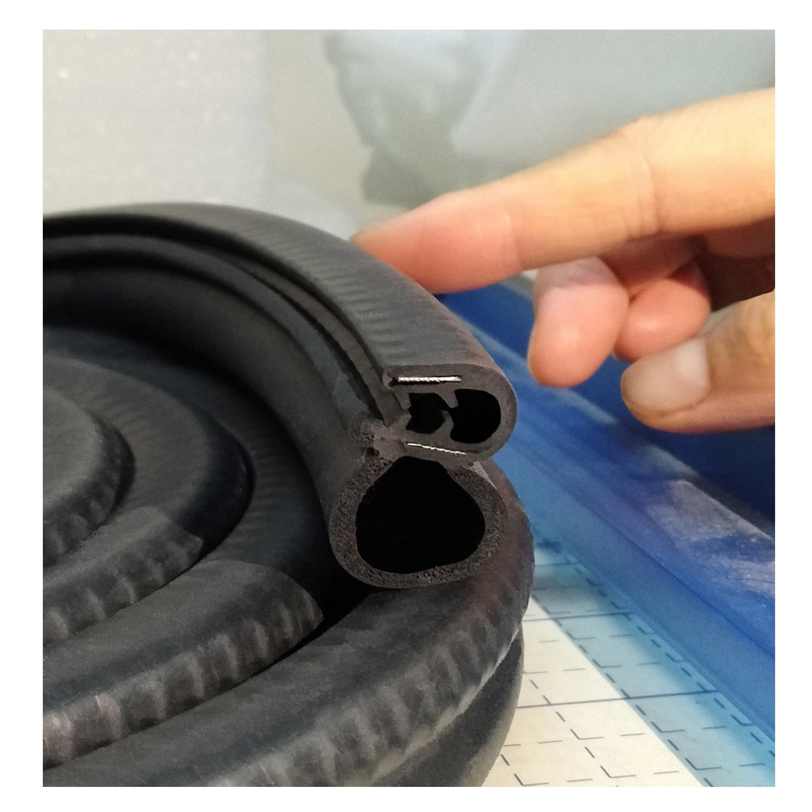 Guarnizione per portiera auto nera da 6 M, guarnizione in gomma per bagagliaio, protezione per guarnizione a labbro per auto, barca, camper, camion…