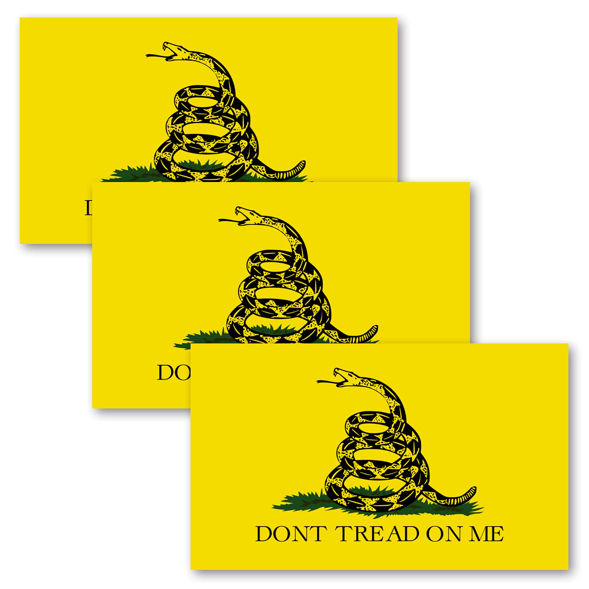 Anley 5" X 3" Dont Tread on Me Decal 3Pcs - Car and Truck Reflective Bumper Stickers - 3 Pack Set