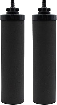 Water Filter Replacement for Berkey BB9-2 Black Activated Carbon Filters, Compatible with Berkey Gravity Water Filter System, Pack of 2