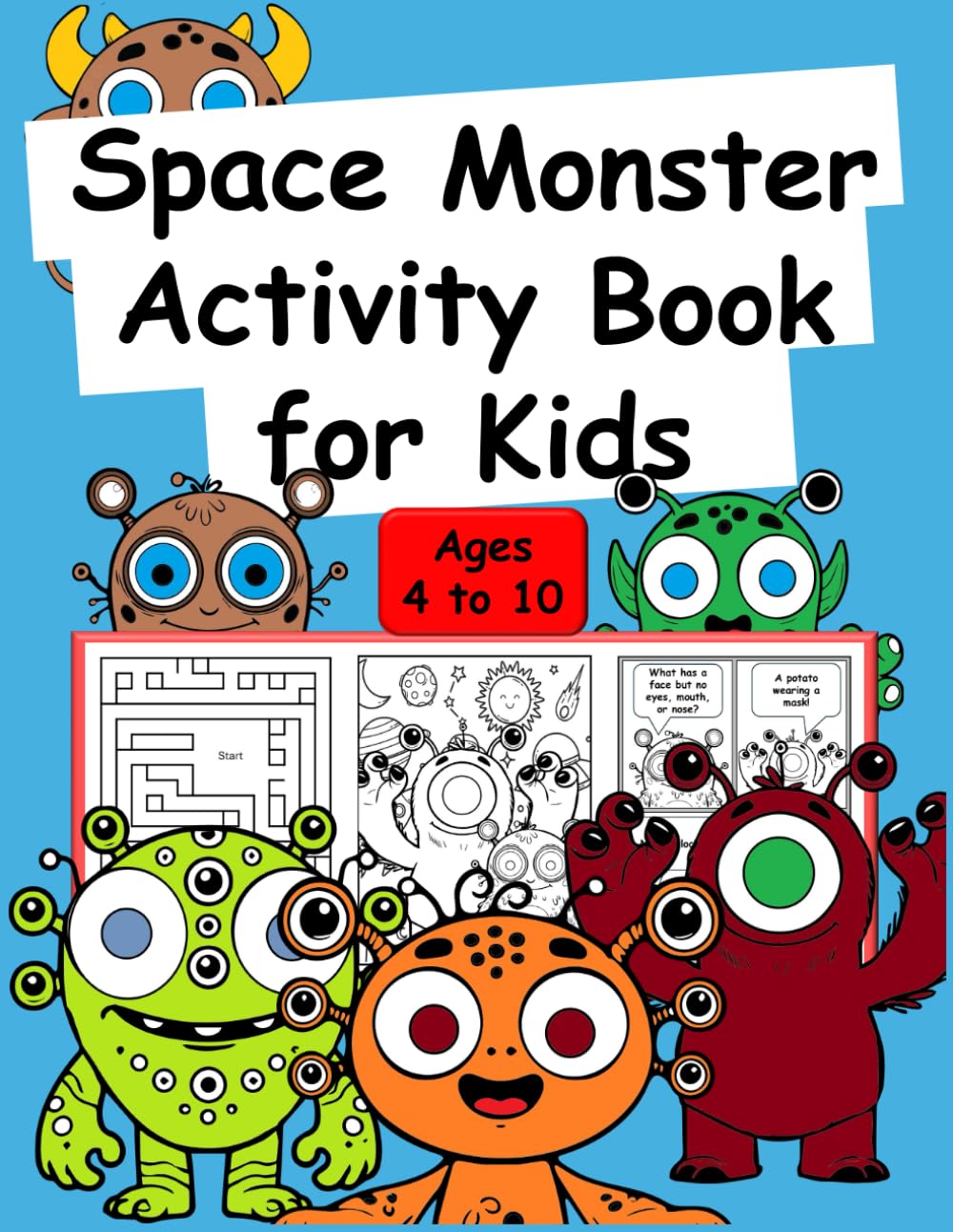 Space Monster Activity Book for Kids