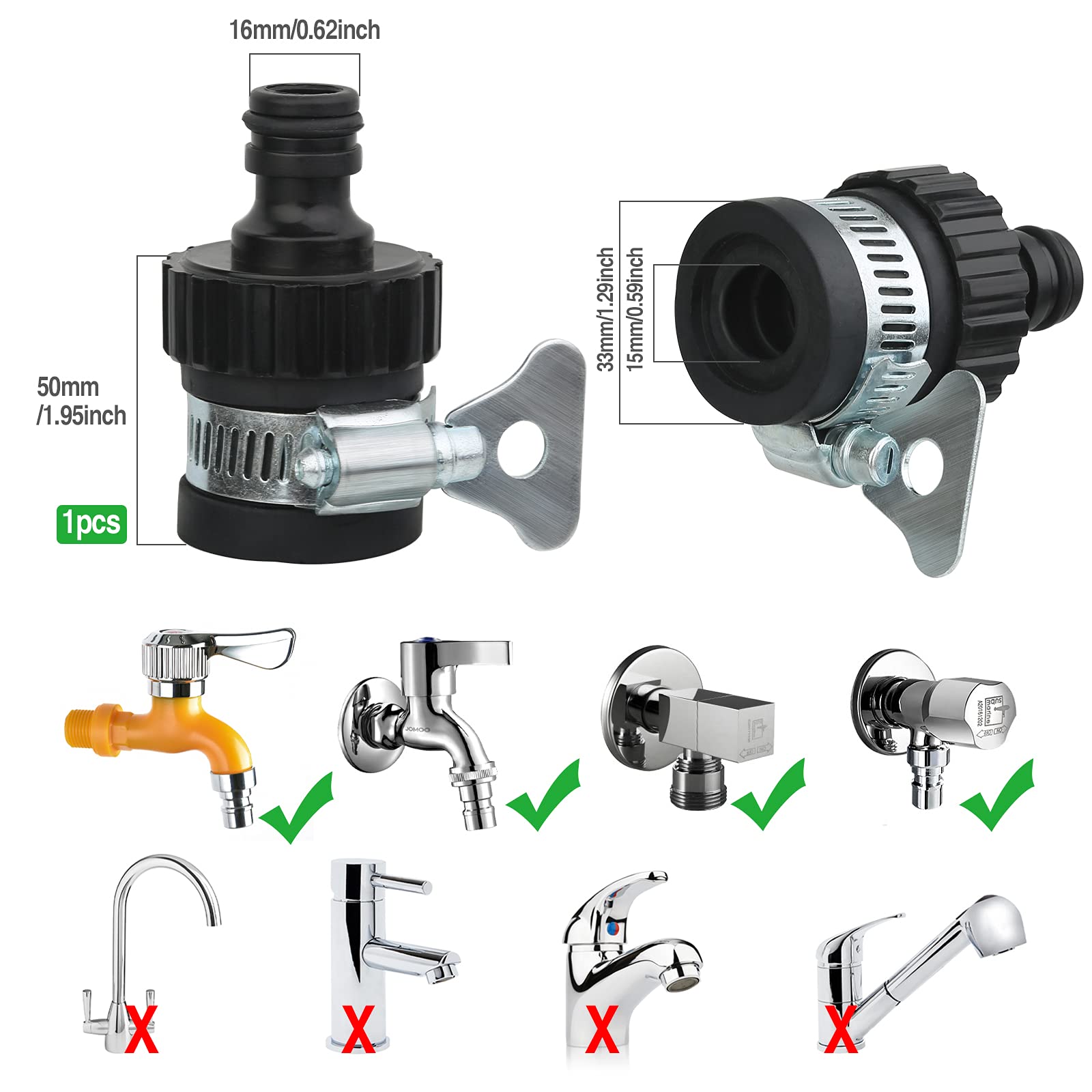 Kit Connettori Per Tubo Da Giardino – Attacchi Rapidi Waterstop, 2in1, Doppio Maschio E Guarnizioni