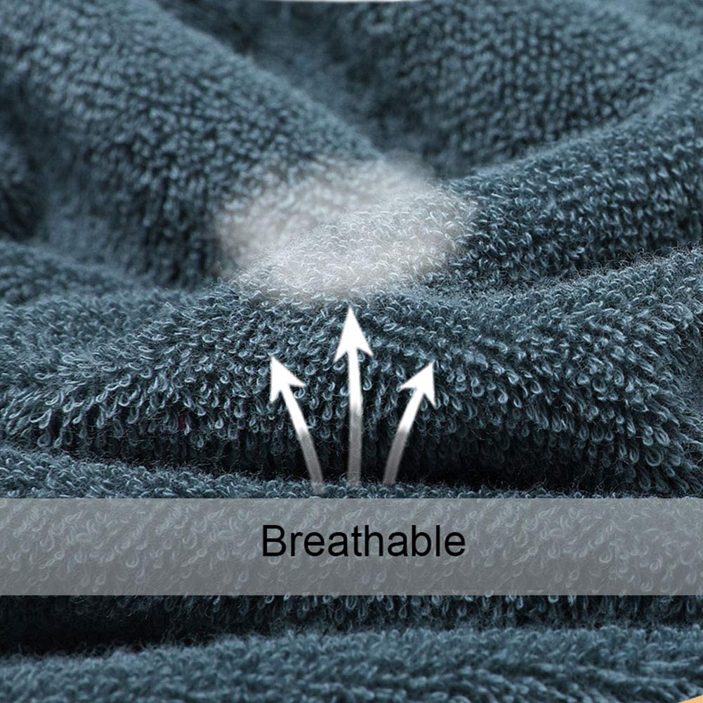 Bathrobe Accappatoio da Uomo,Vestaglia Grande in Spugna di Cotone per Hotel Spa,con Tasche e Cintura, Taglia Unica