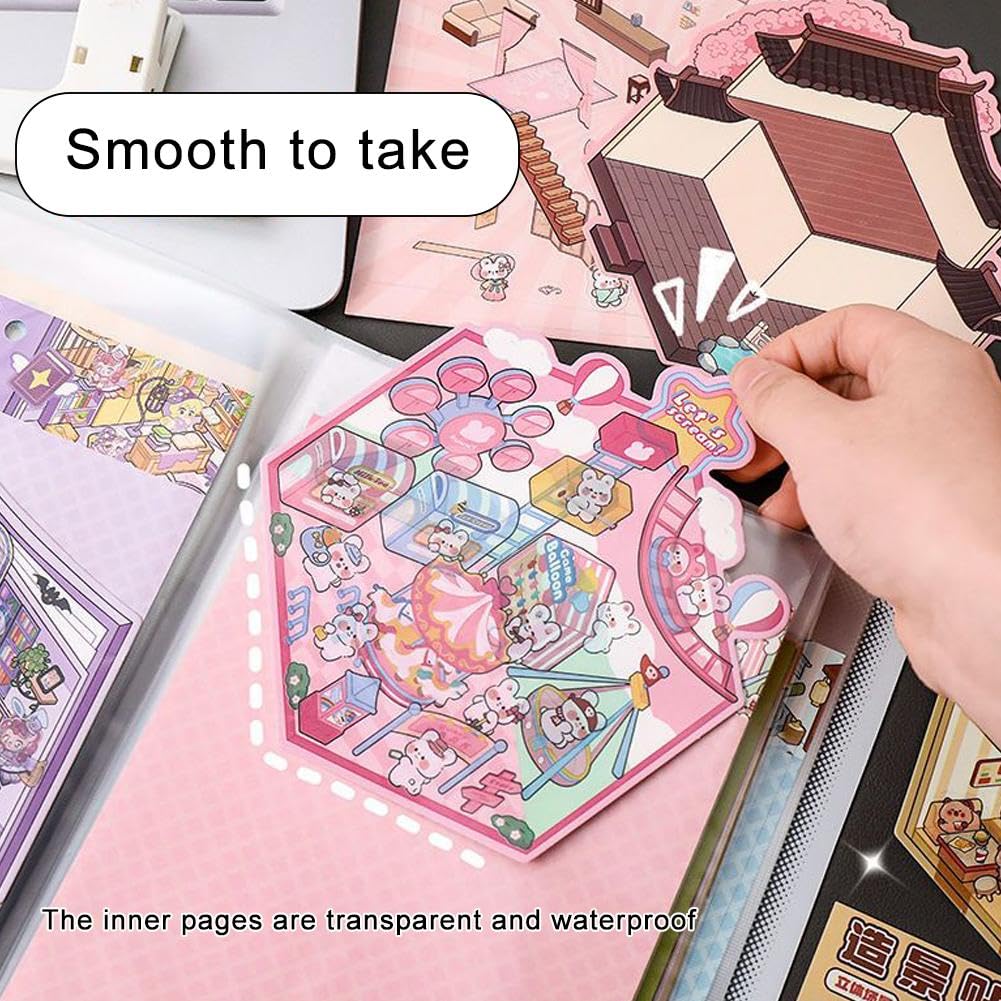 Sticker Organizer Sticker Storage Display Book, Clear Storage Sticker Reusable Book Storage Organizer Storage, Reusable Sticker Book Collecting Album A4 (A4-20 pages) Küche, Haushalt & Wohnen