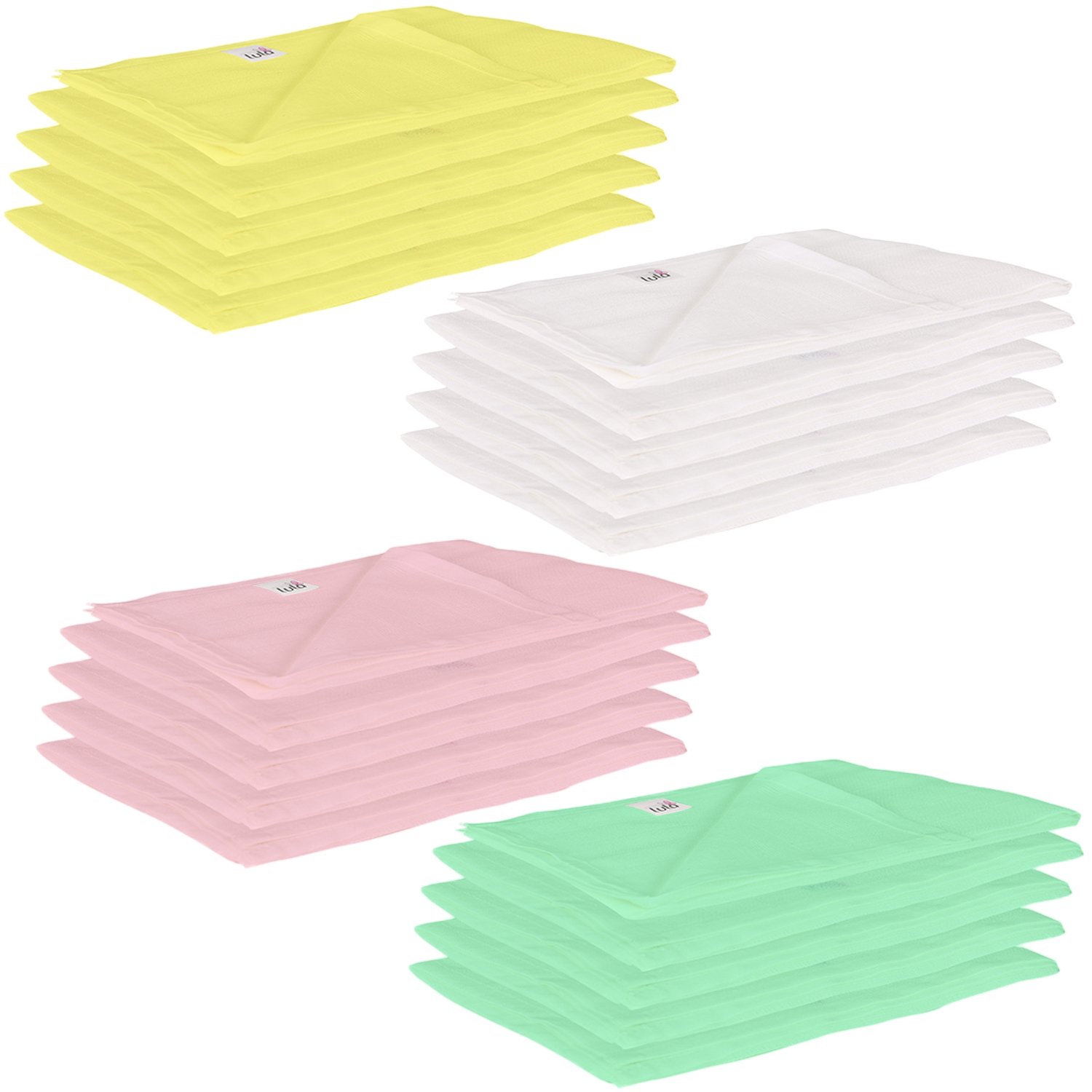 Lula Reusable Multi Colors Muslin Squares & Napkins (45cm X45Cm) Pack of 20-image-47