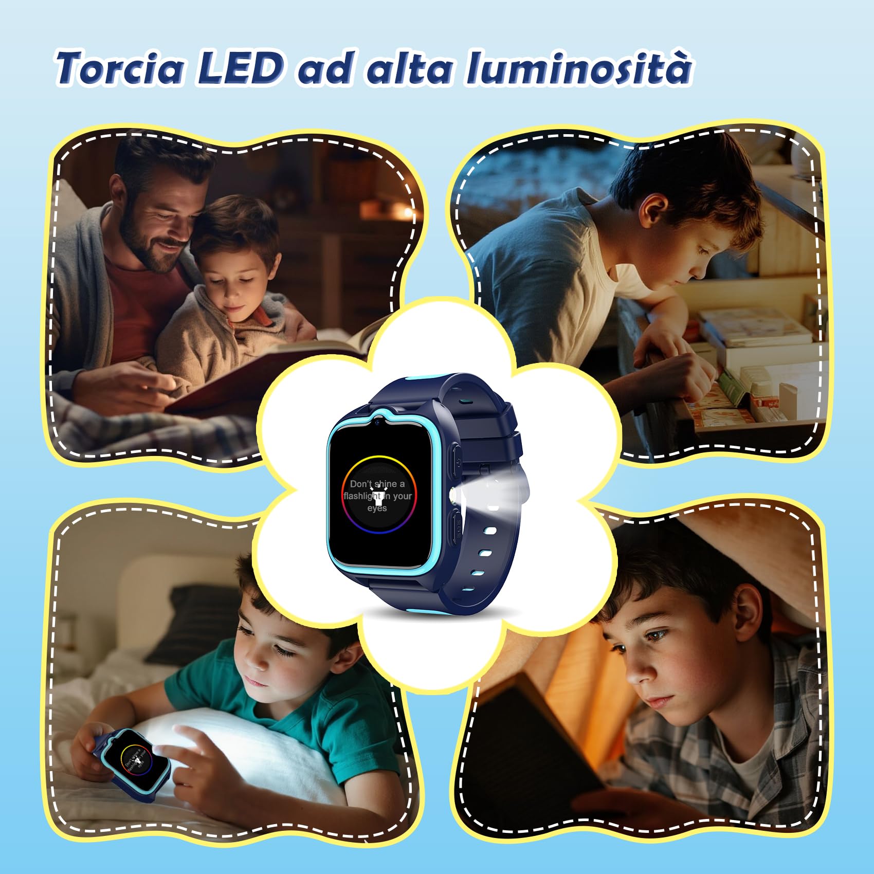 Baolubao 4G Smartwatch per bambini localizzatore GPS+WIFI+LBS confunzione SOS,Video chiamata/ChiamataTelefonica/Chat Vocale/SMS/Sveglia/Modalitàclasse,Telecamera,Giochipuzzle 800mAh Batteria