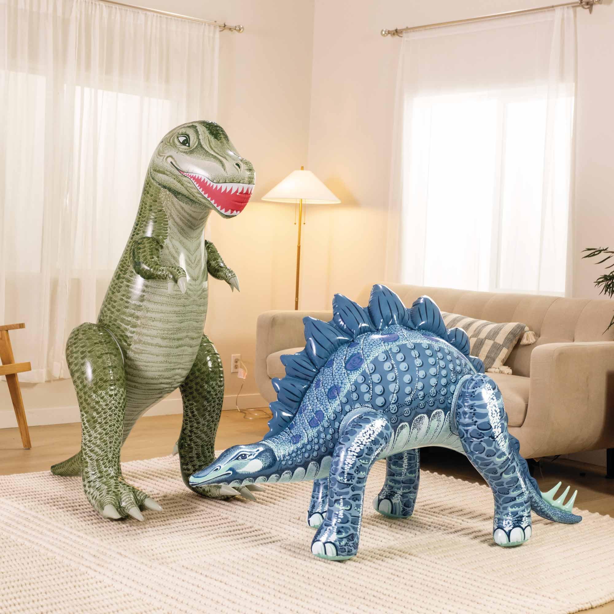 Intex – Assortiment De 2 Dinosaures Géants Realistes (T-Rex Et Stegosaurus) – Jouet Ou Décoration, Dès 3 Ans