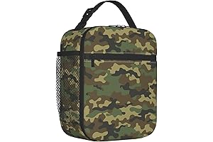 Green Camo Lunch Box For Boys And Girls