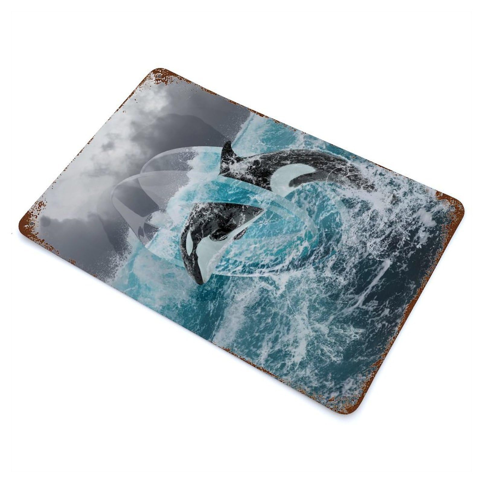 Trip Weathered Tin Sign 11.8"x7.9", for Basement, Hobby Room And Garage Decor, Rustic Home Decor