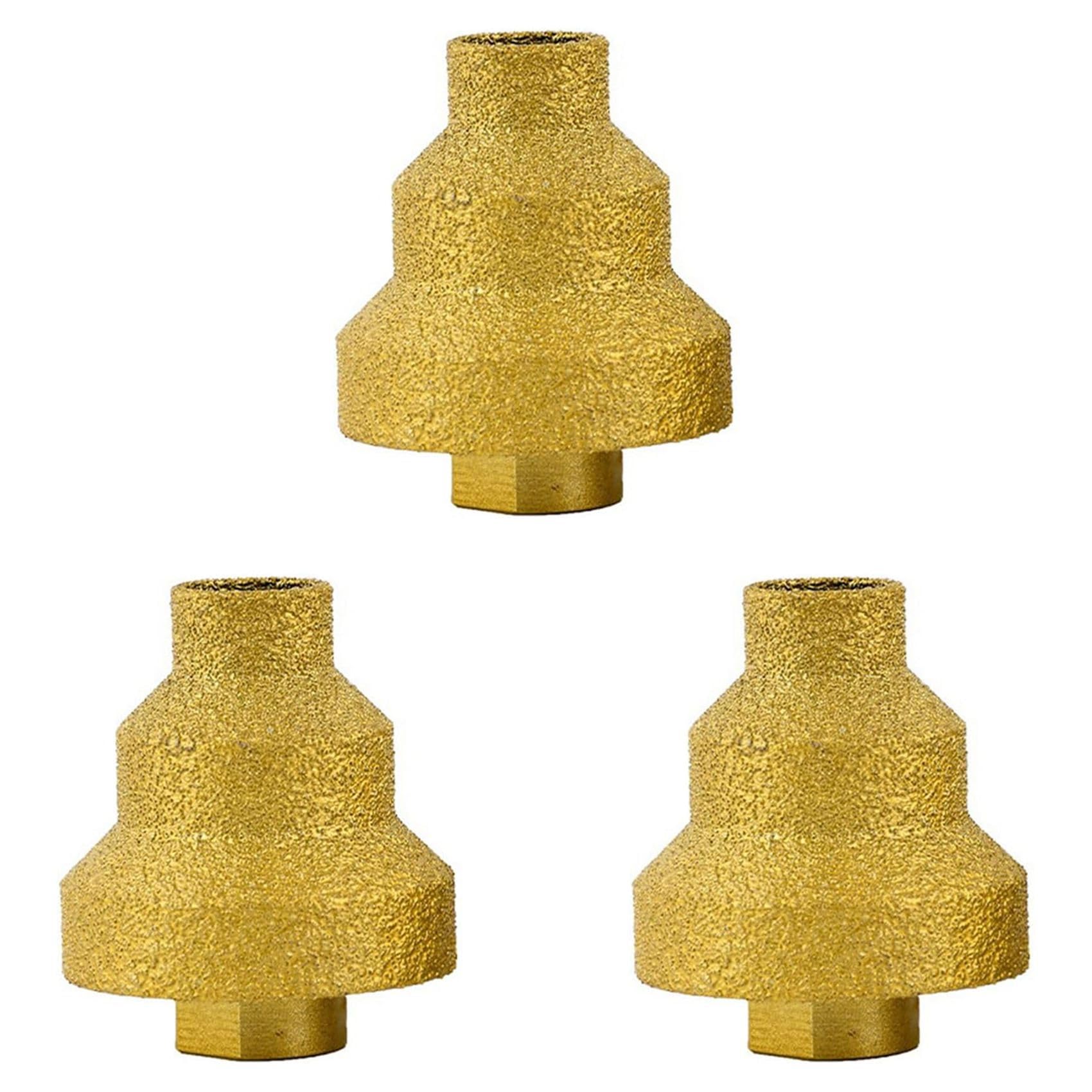 Jnchdghwa As Shown 3Pc 20-35-50Mm Chamfer Drill Bit Angle Grinder Saw M10 Thread For Enlarge Marble Tile Masonry Concrete Porcelain