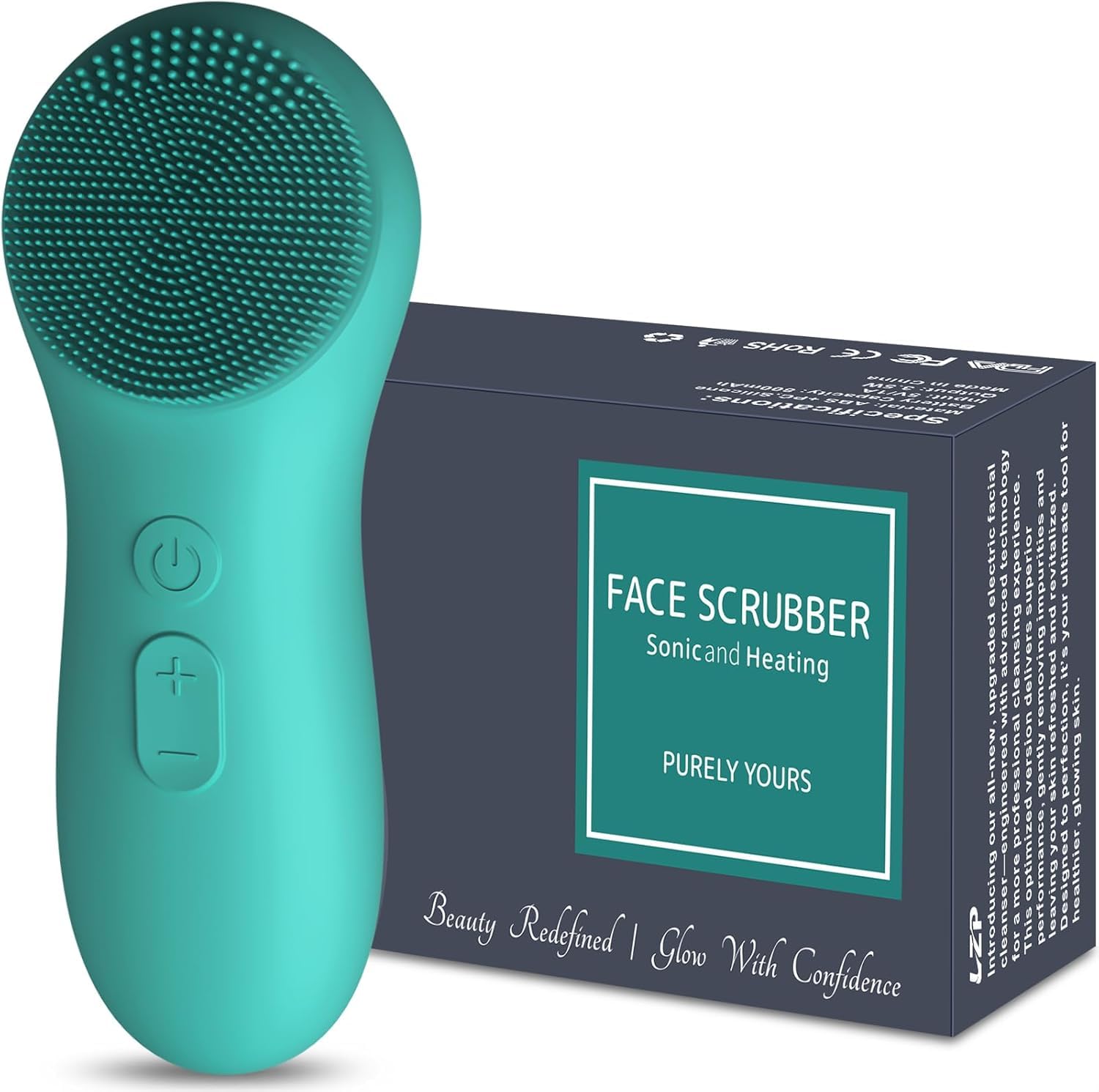 LZP Cepillo de limpieza facial de silicona, exfoliante facial para hombres y mujeres, cepillos faciales eléctricos recargables para limpieza y exfoliación, cepillo facial impermeable