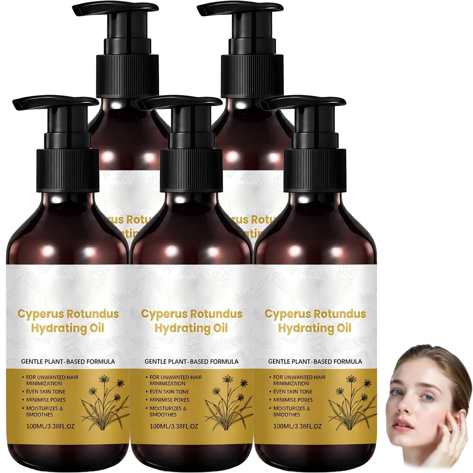 Cyperus Rotundus - Olio naturale per tutto il corpo: levigante, nutriente, assottiglia i pori e equilibra il tono della pelle. Formula leggera e ad assorbimento rapido per la cura quotidiana di tutti