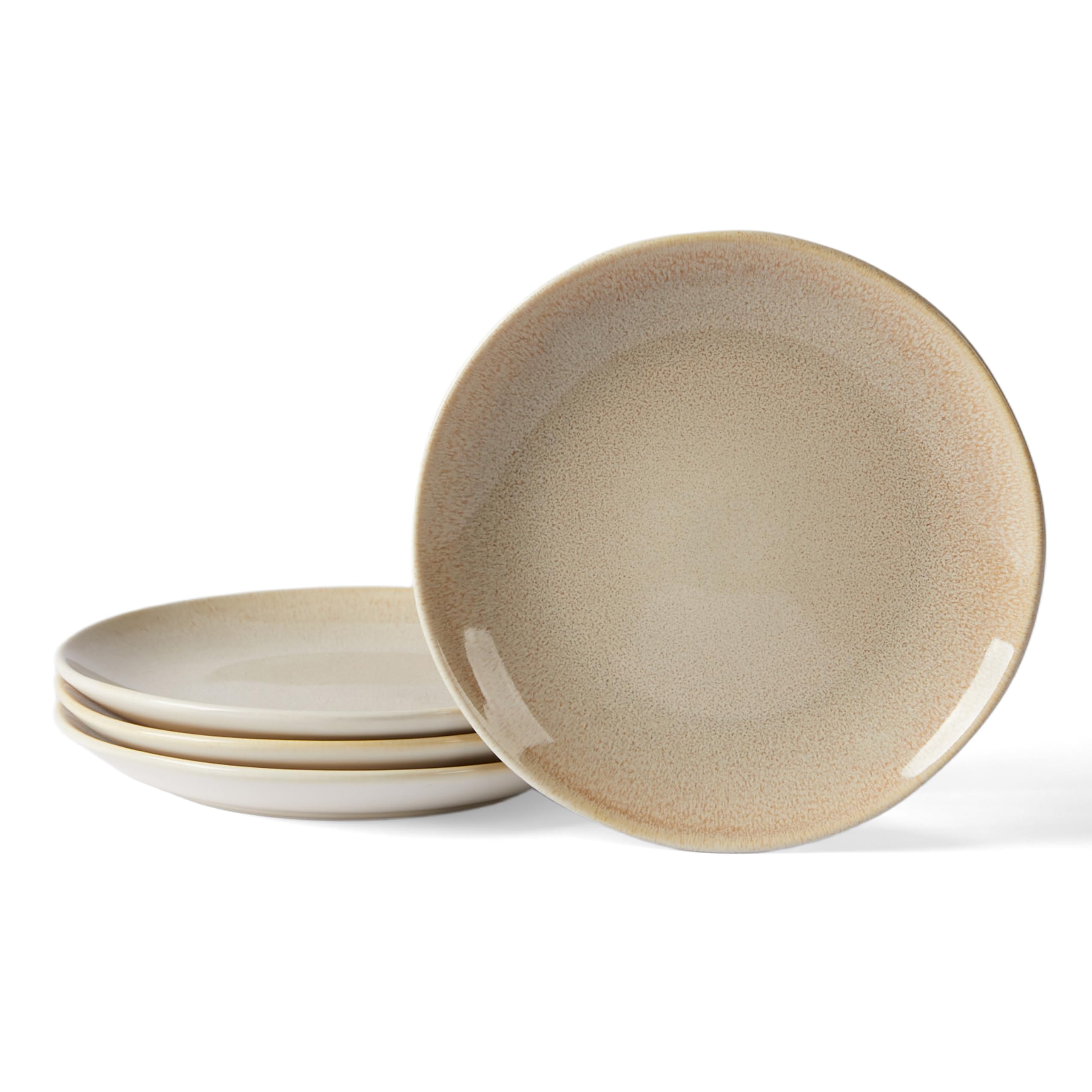 Jiwoo Frühstücksteller 4er Set, Dessertteller Set für 4 Personen, Ø 20 cm Pastateller, Speiseteller aus Keramik, Teller Set für Spülmaschine und Mikrowelle