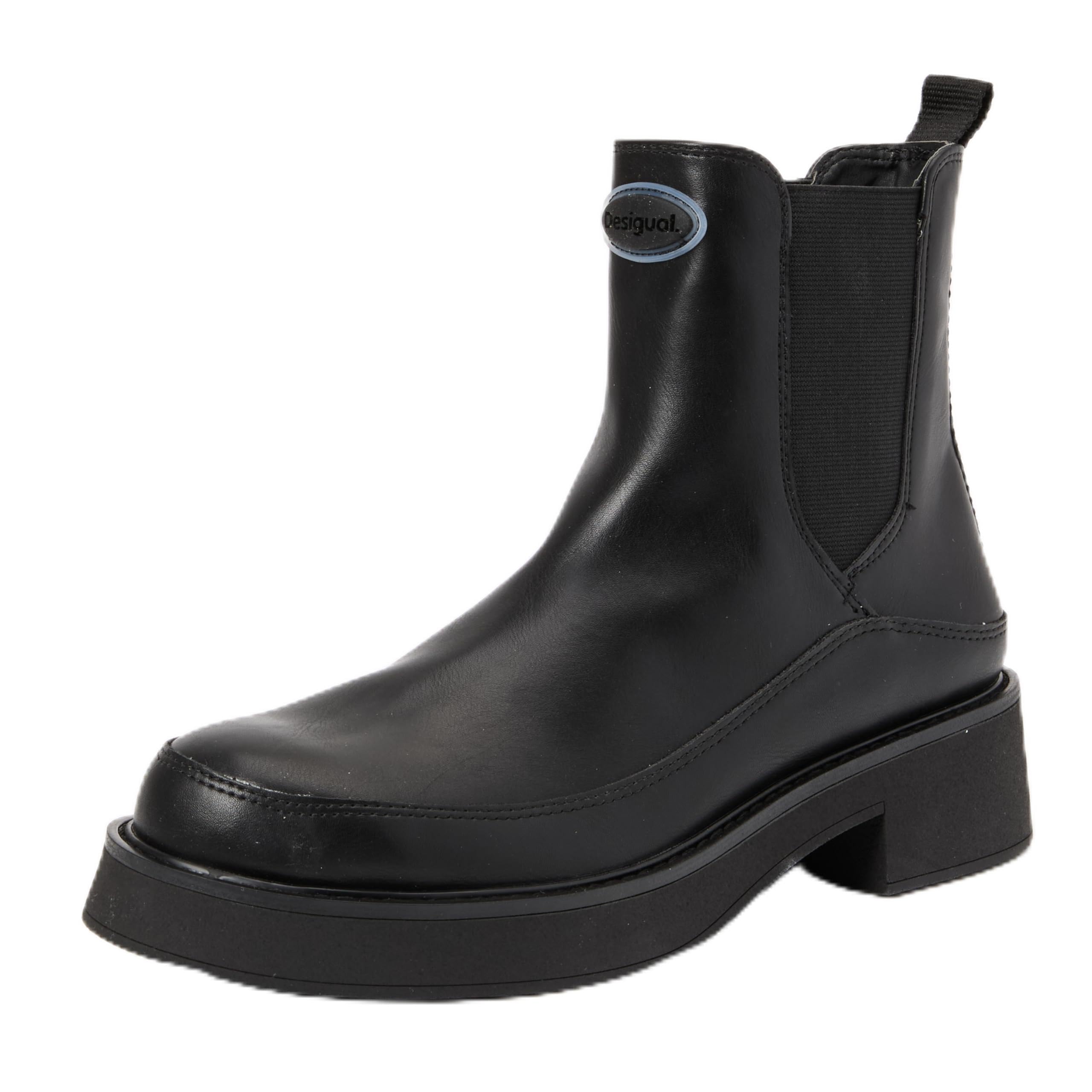 Faux leather ankle boot - BLACK - 40