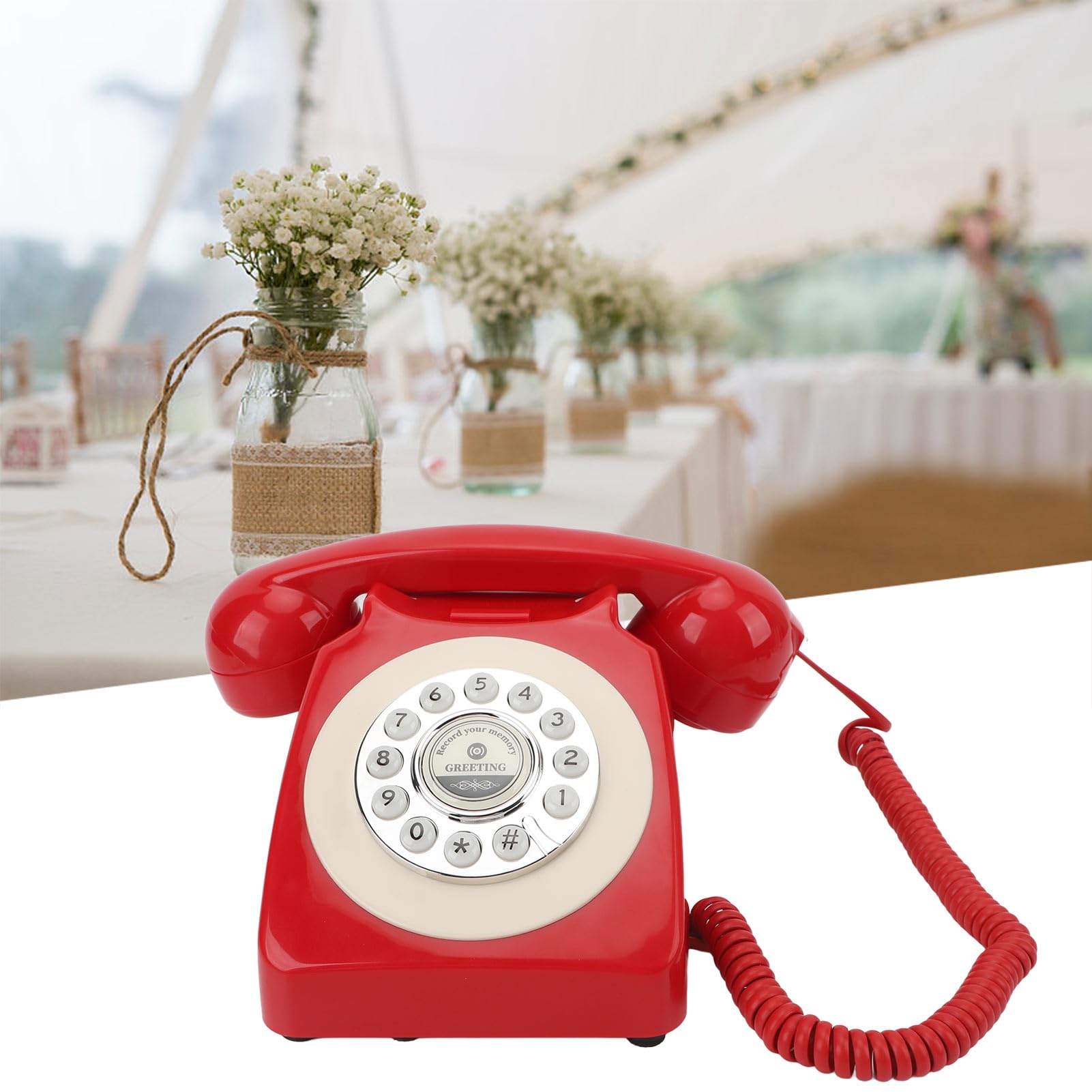 Księga Gości Audio do Telefonu, Wszechstronna pamięć 8 GB, Wygodna Księga Gości Audio na imprezę (Czerwony)