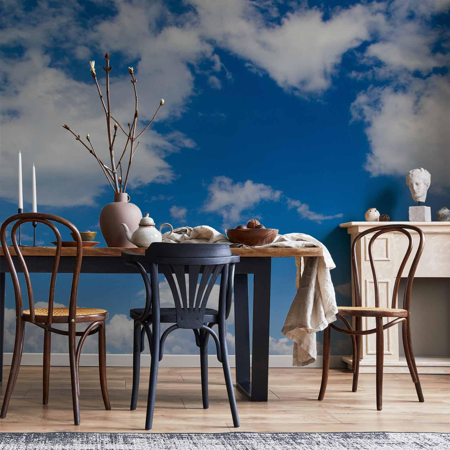 Fototapete - Vlies Himmel, 350x270 cm, Schlafzimmer, Wohnzimmer, 3D-Effekt | Full HD Druck, 3D-Effekt, lichtbeständige Farben, ideal fürs Wohn- oder Schlafzimmer, schnelle Montage, lichtbeständig, edel