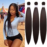 Vista 49 de Cabello trenzado para niños preestirado de 16 pulgadas, color negro, Yaki ez, trenzado para niños, trenzas sin nudos