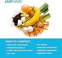 Vista 7 de Jarware Tapa de tarro de masón, tapa de compost de acero inoxidable para tarros Mason de boca ancha, con 4 filtros de carbón