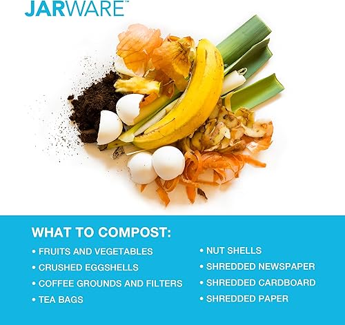 Miniatura 7 de Jarware Tapa de tarro de masón, tapa de compost de acero inoxidable para tarros Mason de boca ancha, con 4 filtros de carbón