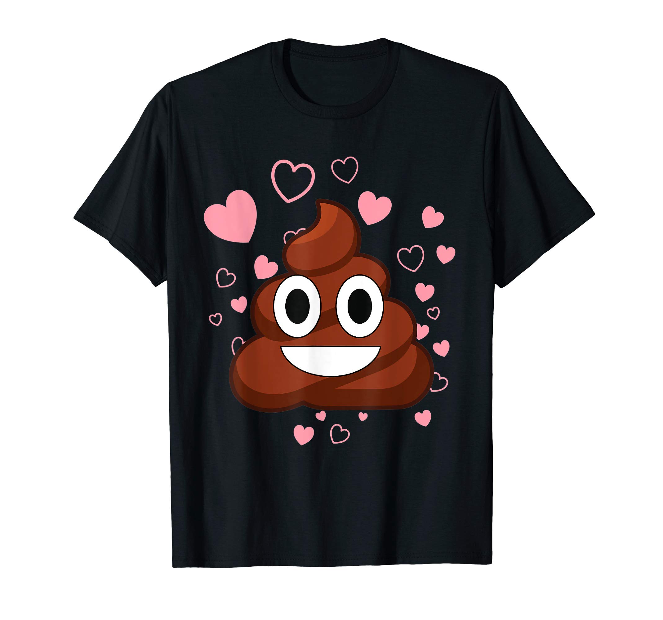 Funny Valentines Heart Poop Emoticon T-Shirt